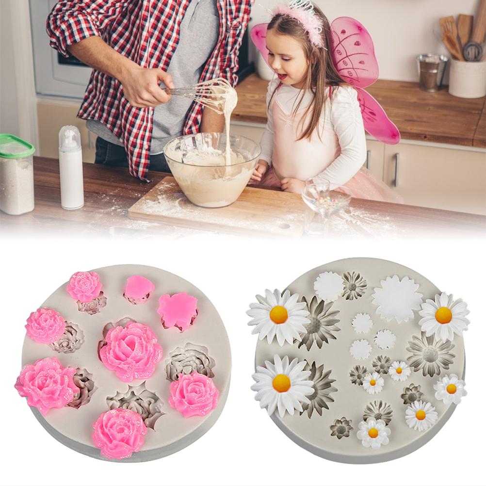 3d-blumen-silikonform Für Kuchen, Gebäckdekoration, Gelee, Zucker, Schokolade, Fondant, Flexible Form
