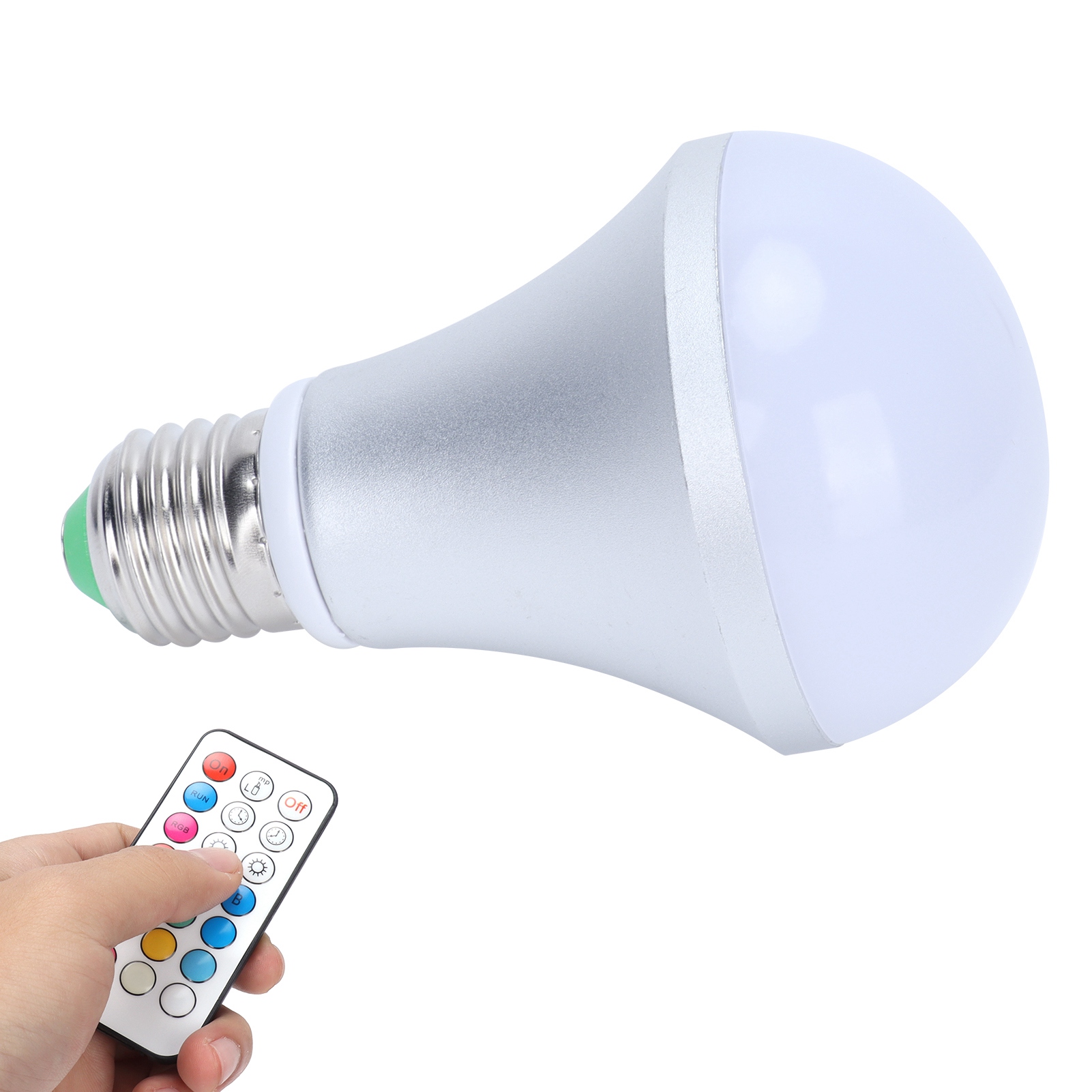 E27 Rgb-16-farben-glühbirne, Rgbw-glühbirne Mit Fernbedienung Für Die Heimbeleuchtung 85–265 V