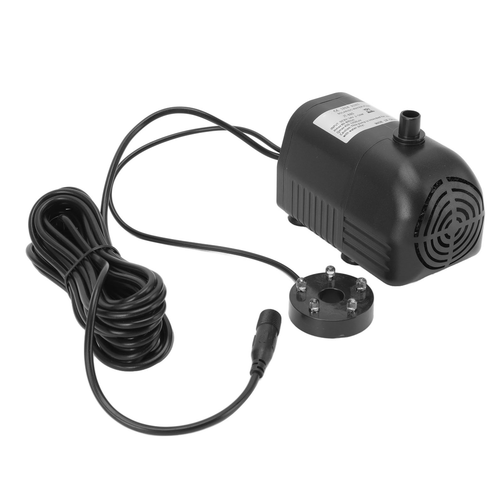 Abs-tauchsolarpumpe, Bürstenloser Zierbrunnen Mit Beleuchtung, Dc 6v-24v, Für Gartenteiche