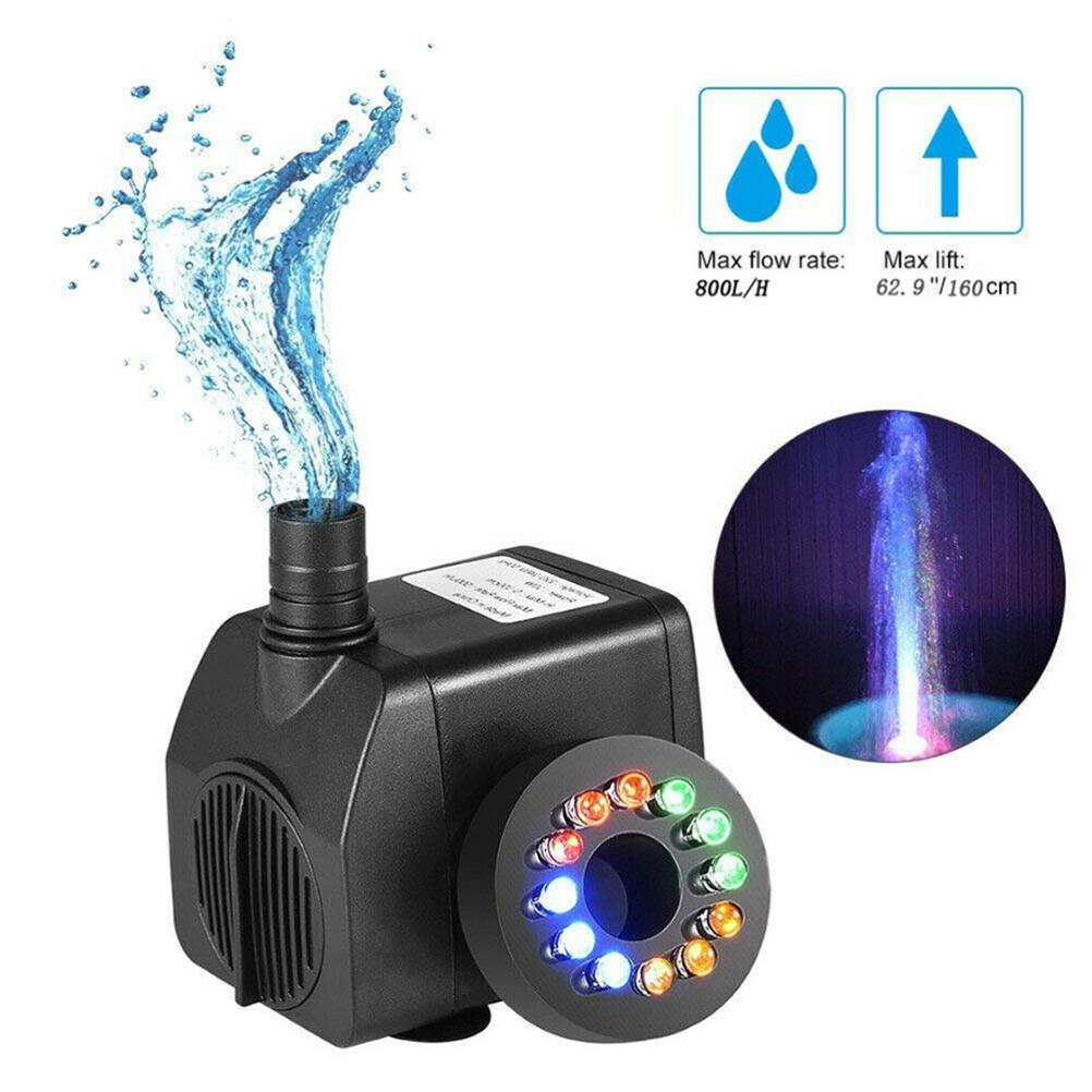 16-w-led-tauchpumpe Mit Licht, Leise Und Kompakt, Für Gartenbrunnen, Teiche, Aquarien Oder Schwimmbecken