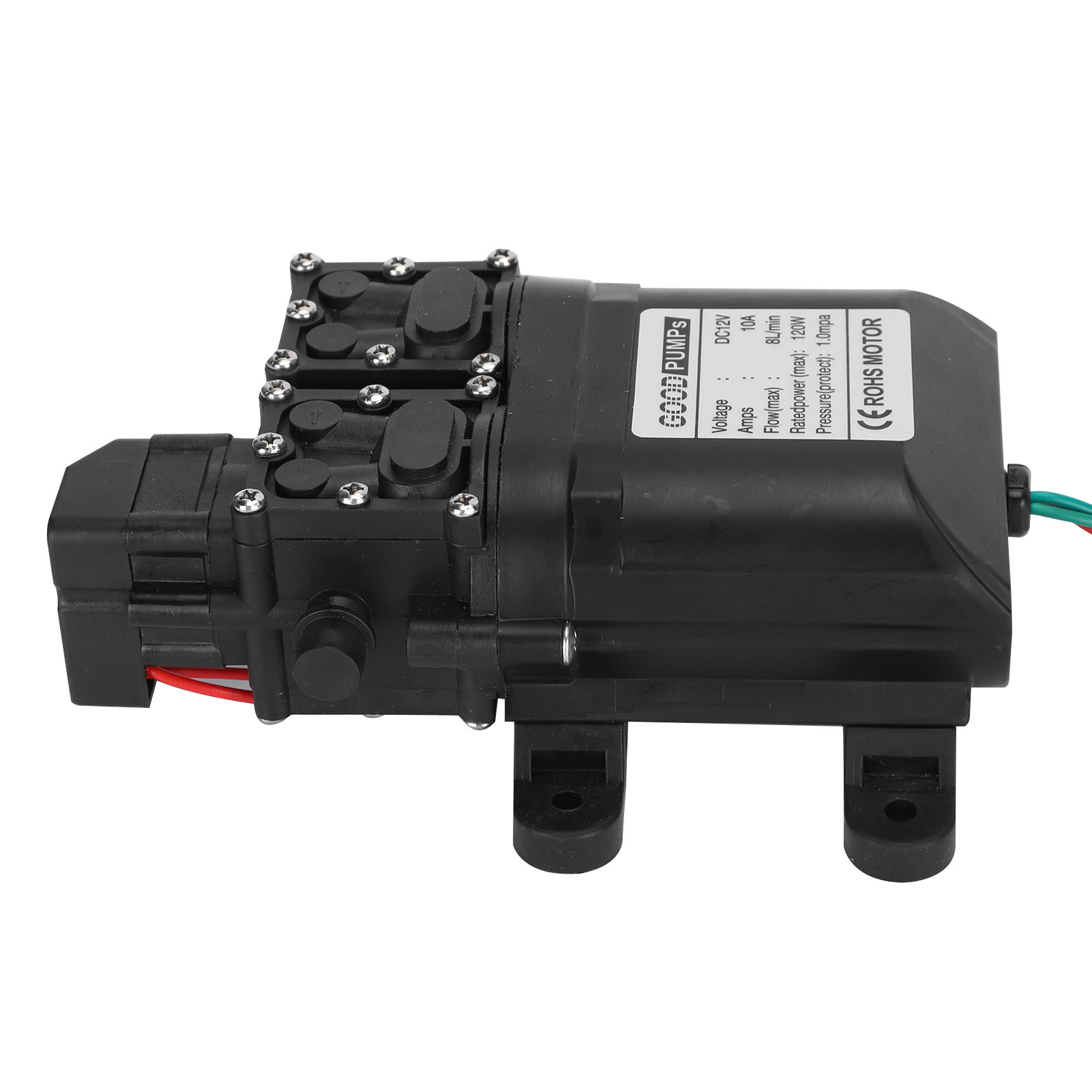 12 V 120 W 8 L Hochdruck-hochleistungs-doppelkern-membranpumpe Mit Kupferanschluss