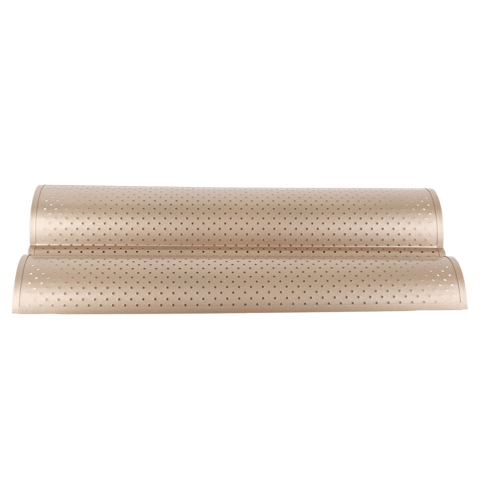 Antihaftbeschichtete Baguetteform Mit Zwei Mulden Aus Lebensmittelechtem Kohlenstoffstahl, Perforiertes Design Zum Backen Von Hausgemachten Baguettes