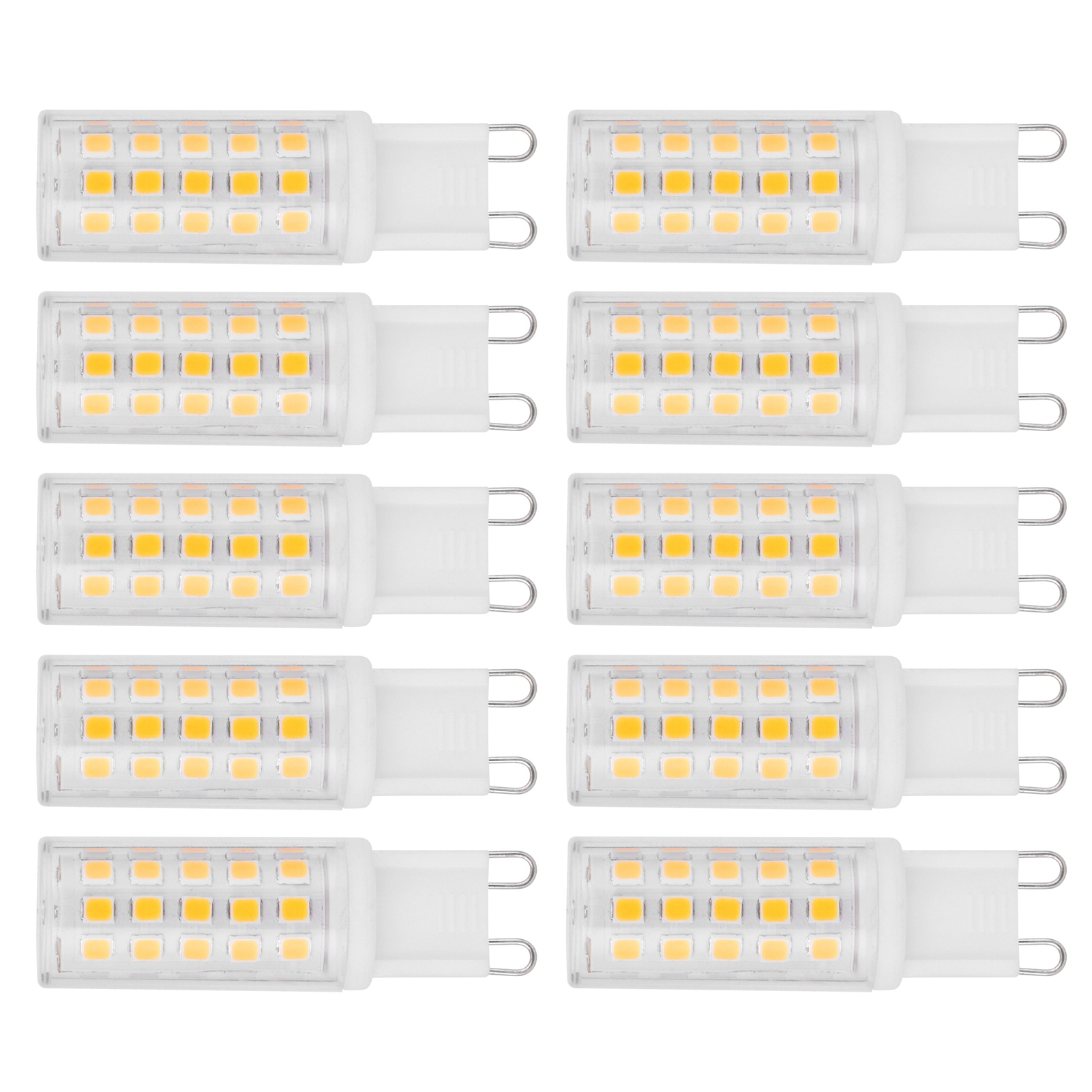 10er-pack G9 4w 54led-lampen, Zweistiftsockel, Warmweißes Licht Für Kronleuchter Und Wandleuchten, Ac100-265v