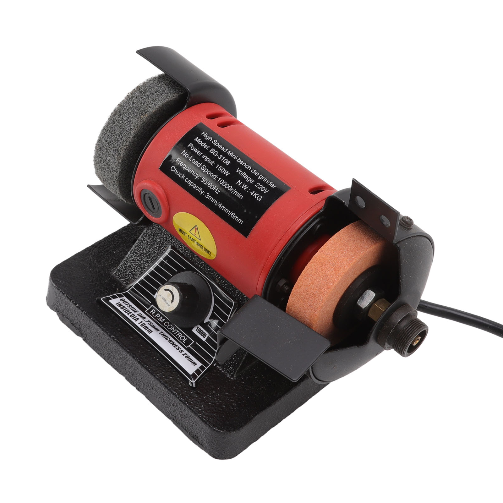 Multifunktionale Miniatur-tischschleifmaschine, Elektrischer Polierer Mit Variabler Drehzahl Für Zahnschmuck, 220 V, 150 W, Europäischer Stecker