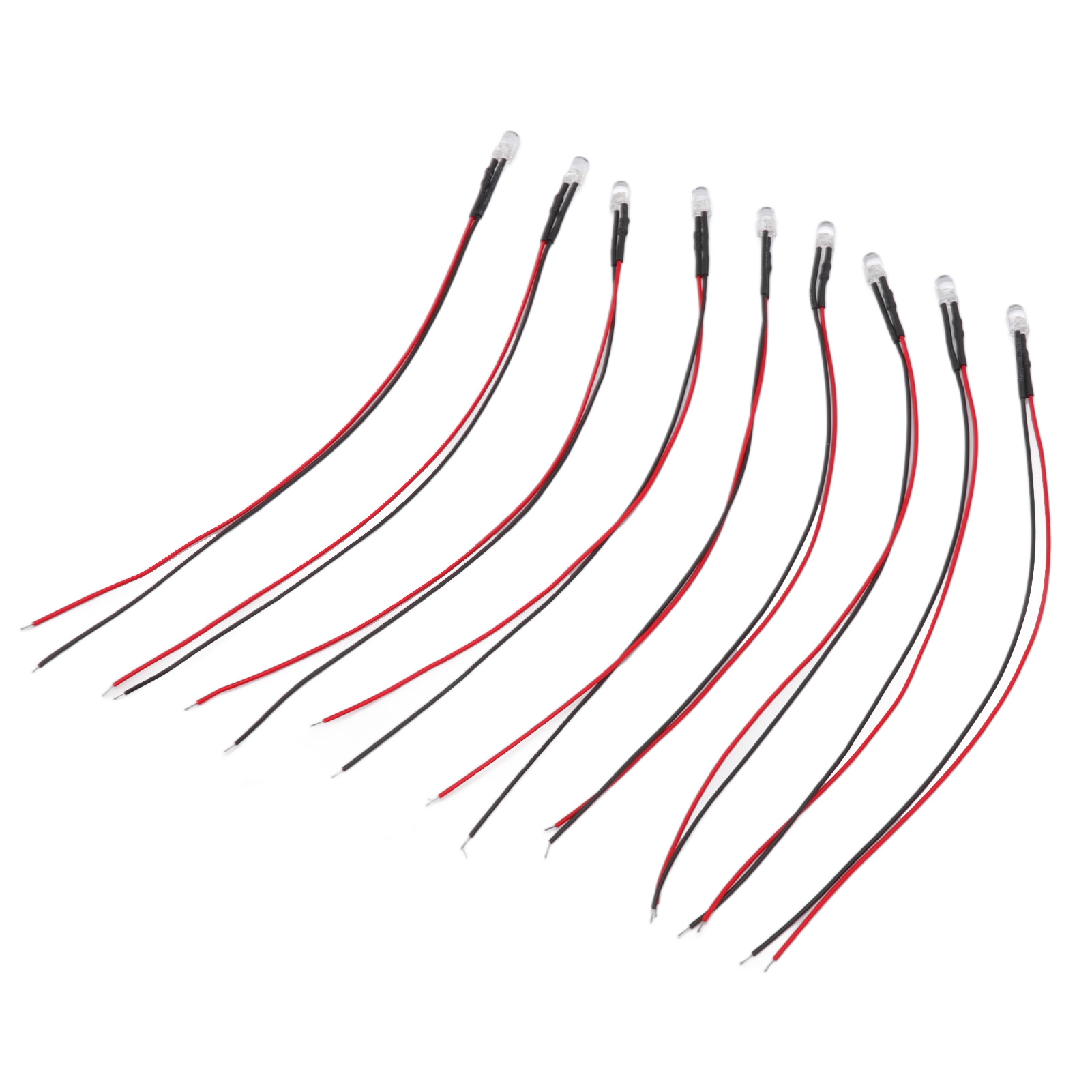 10 Vorverdrahtete Gelbe 5-mm-leds Zur Dekoration, 5–12 V