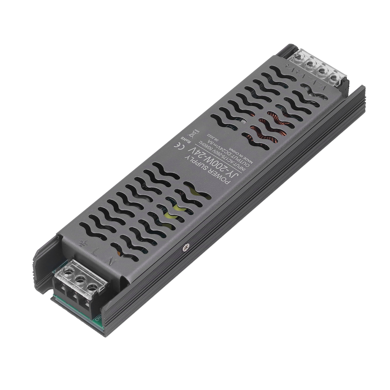 200w Ac 175-260v Auf 24v Dc Led-netzteil, Wasserdichter Transformator Mit Wärmeableitung, Niederspannungsnetzteil Für Led-streifen.