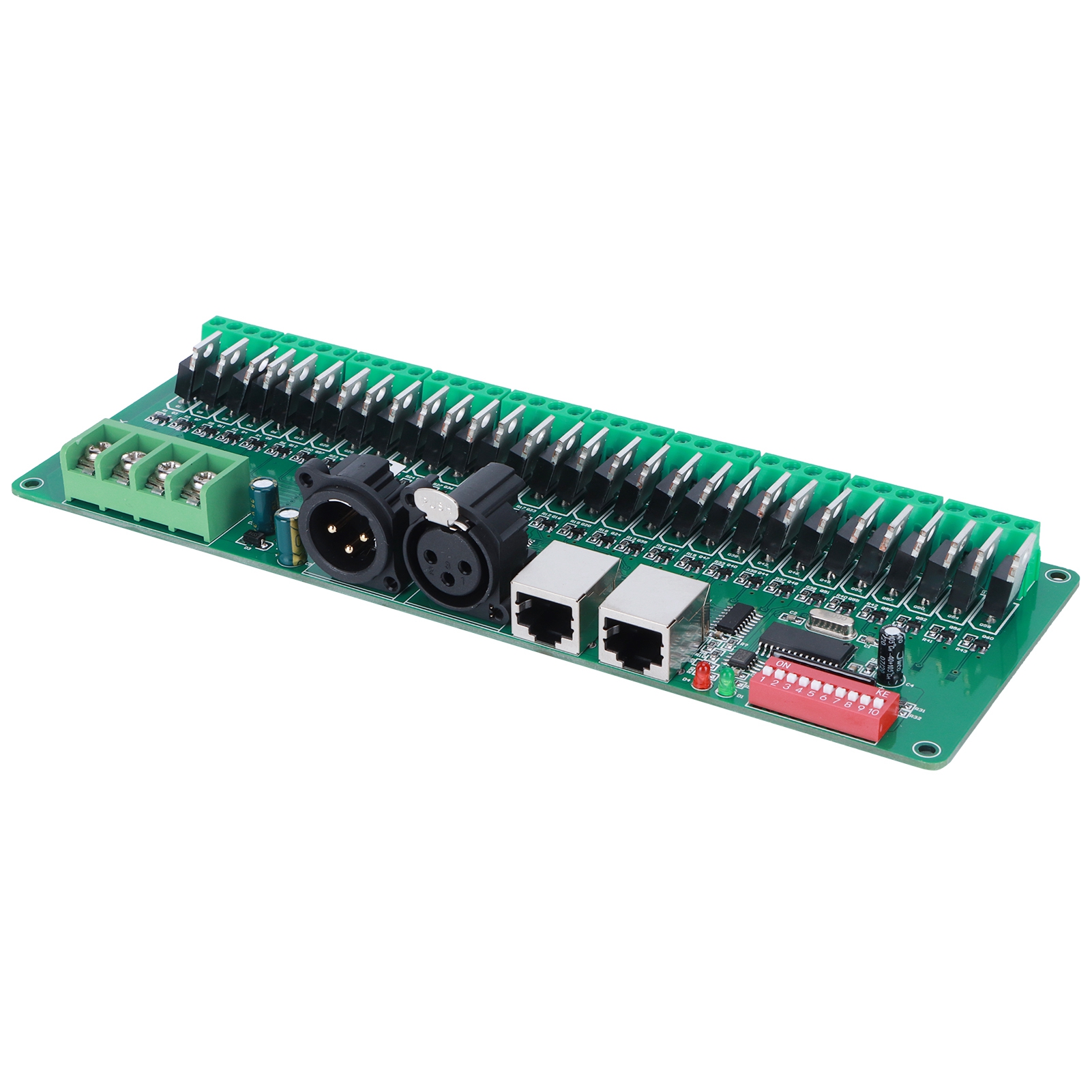 30-kanal Dmx512 Rgb-led-controller-decoder Für Bühnenlichtleisten Und -streifen, 5-24v Netzteil