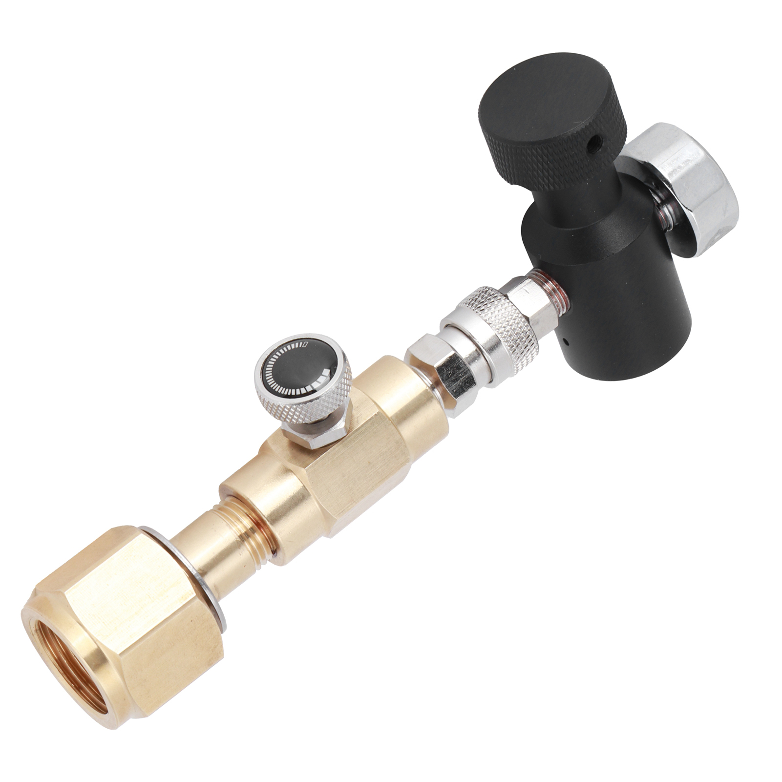 Co2-flaschen-nachfülladapter W21.8-14 Mit Auslassventil, Asa 1500 Psi Manometer.
