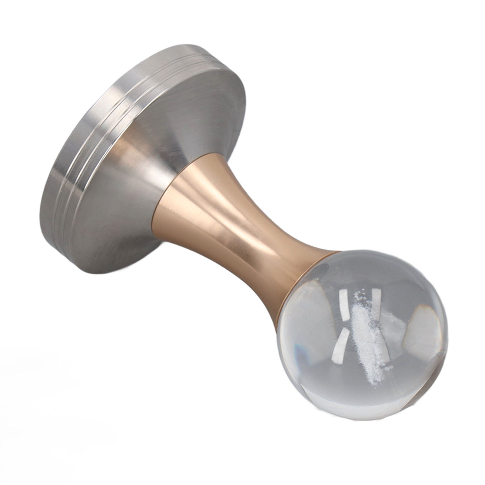 Kaffeetamper Aus Lebensmittelechtem Edelstahl, Kristallkugel, 53 Mm Kaffeepulverhammer, Goldfarben, Für Küche Und Geschäft