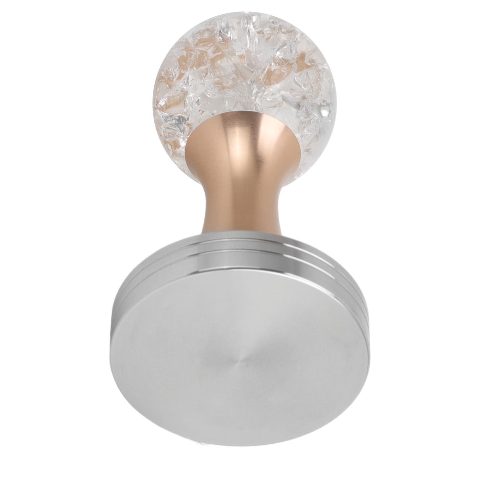 Crystal Ball Flach-kaffeetamper, Edelstahlbasis, 51 Mm Goldpulverhammer Für Espressozubehör