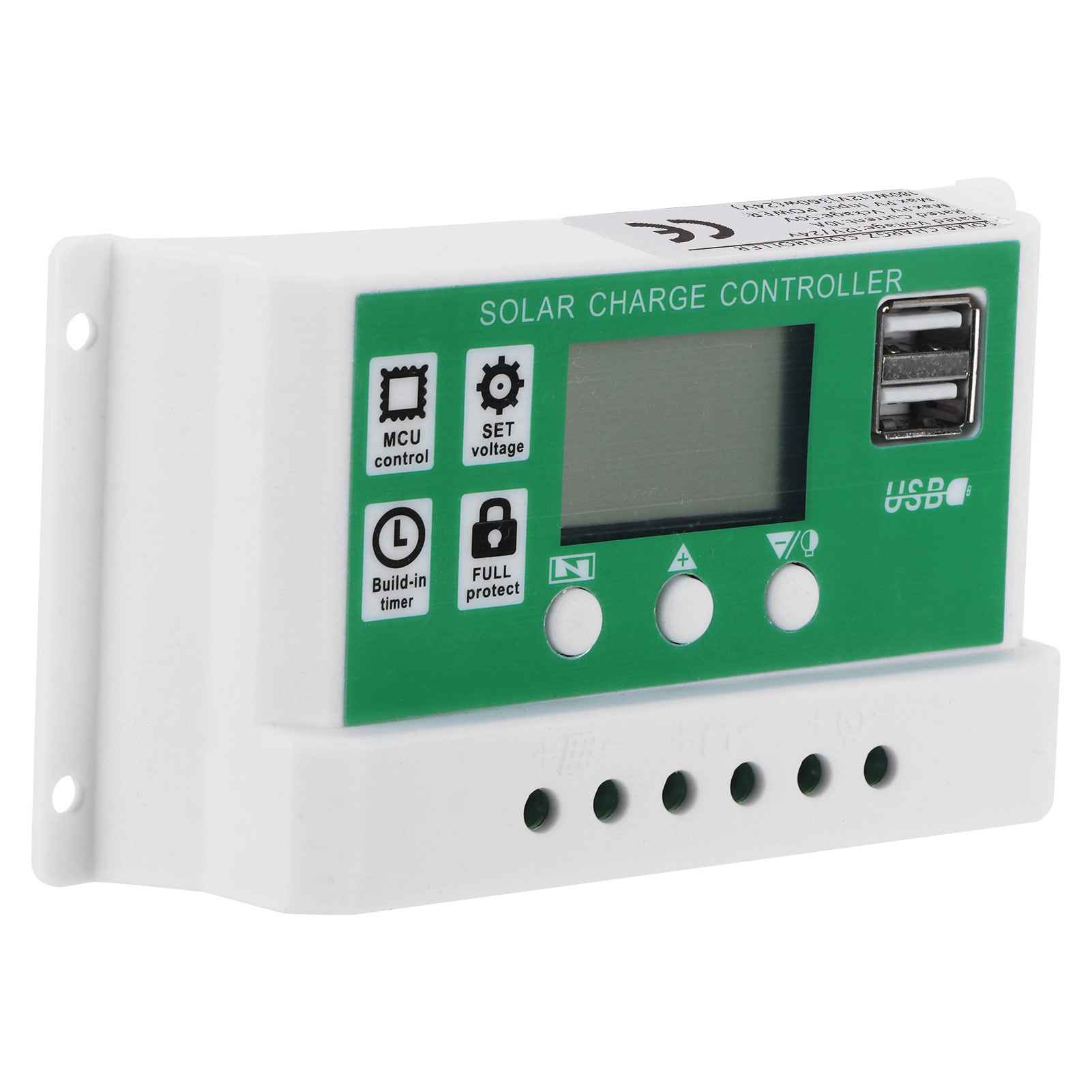 10a 12v/24v Einstellbarer Pwm-lcd-solarladeregler, Solarmodul-laderegler Mit Display