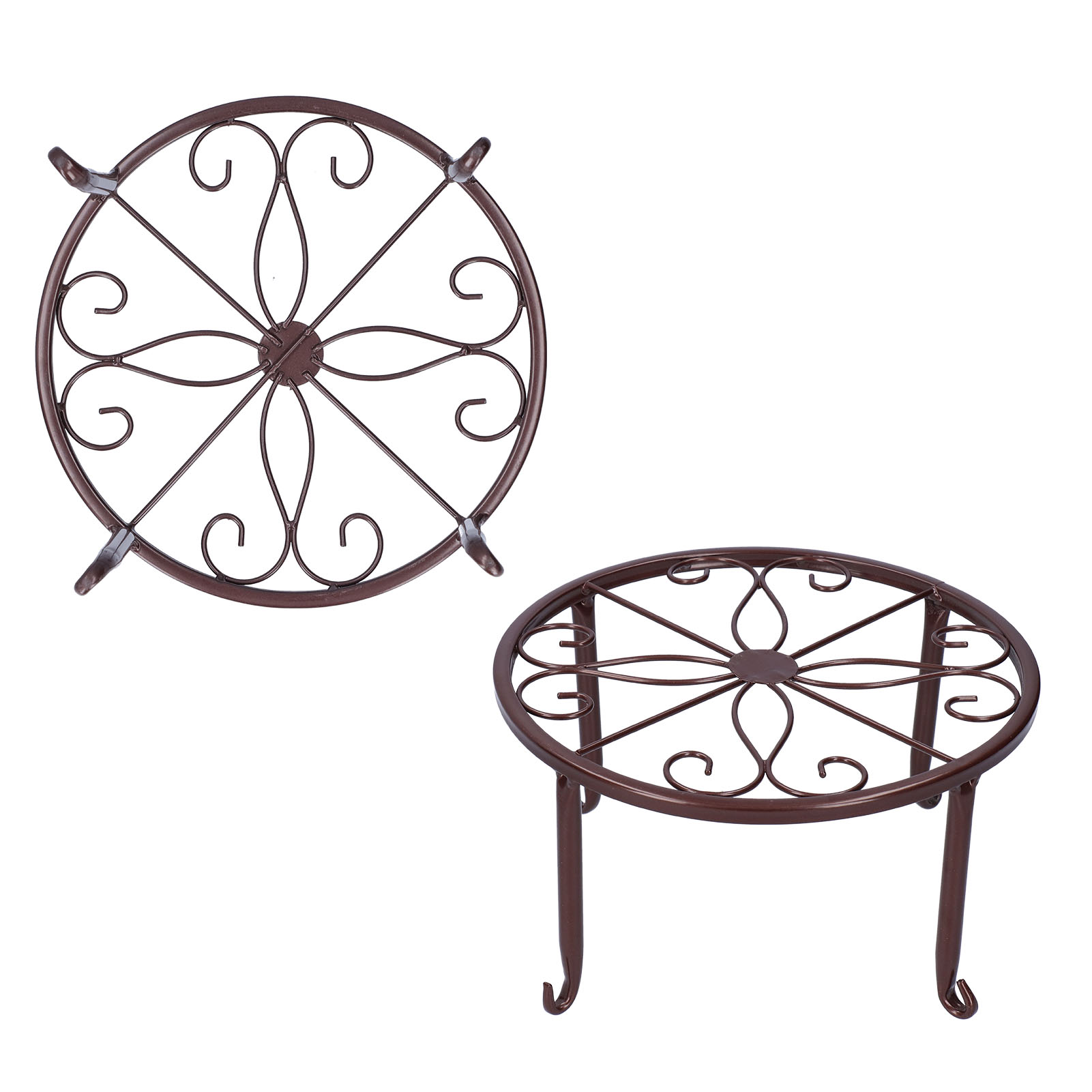 Set Aus 2 Blumentopfhaltern, Regal Für Zimmer-/gartenpflanzen, Pflanzenständer, Bürodekoration.