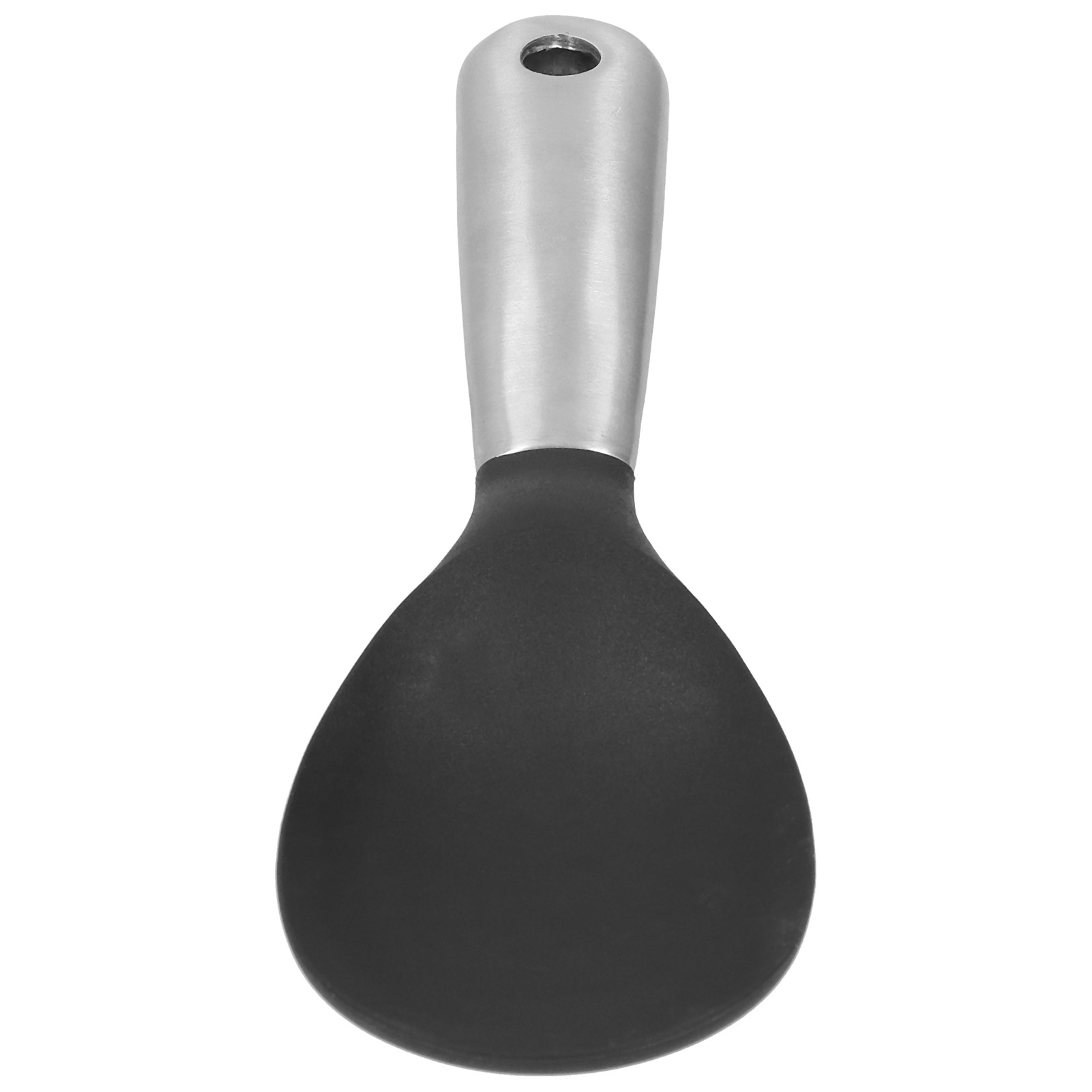 Reislöffel Aus Edelstahl Und Silikon, Antihaftbeschichtet Für Pfannen, Mit Aufhängeloch, Küchenutensil