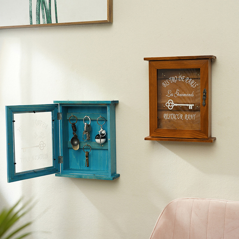 Schlüsselkasten Aus Holz Im Retro-design Zur Wandmontage, Schlüsselaufbewahrungstruhe Mit Acryltür, Langlebig Und Stilvoll, Schlüsselorganizer Zur Wandmontage.