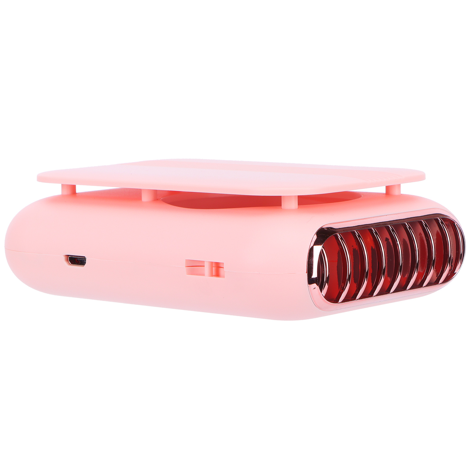 Leiser, Per Usb Aufladbarer Nackenventilator, Tragbar, Für Outdoor-aktivitäten, Büro Und Zuhause – Pink