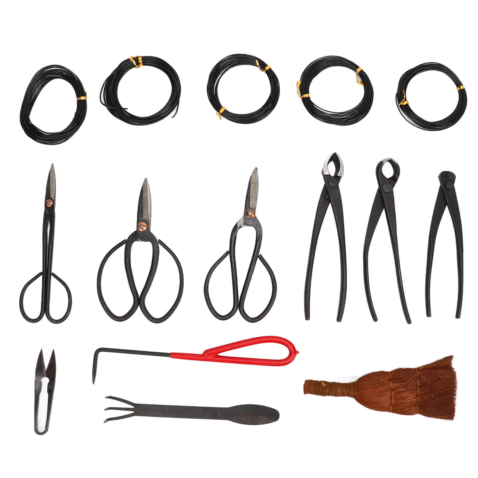 Bonsai-werkzeugset Aus Kohlenstoffstahl – Blattschere, Gartenschere, Rechen, Gartengeräte-set