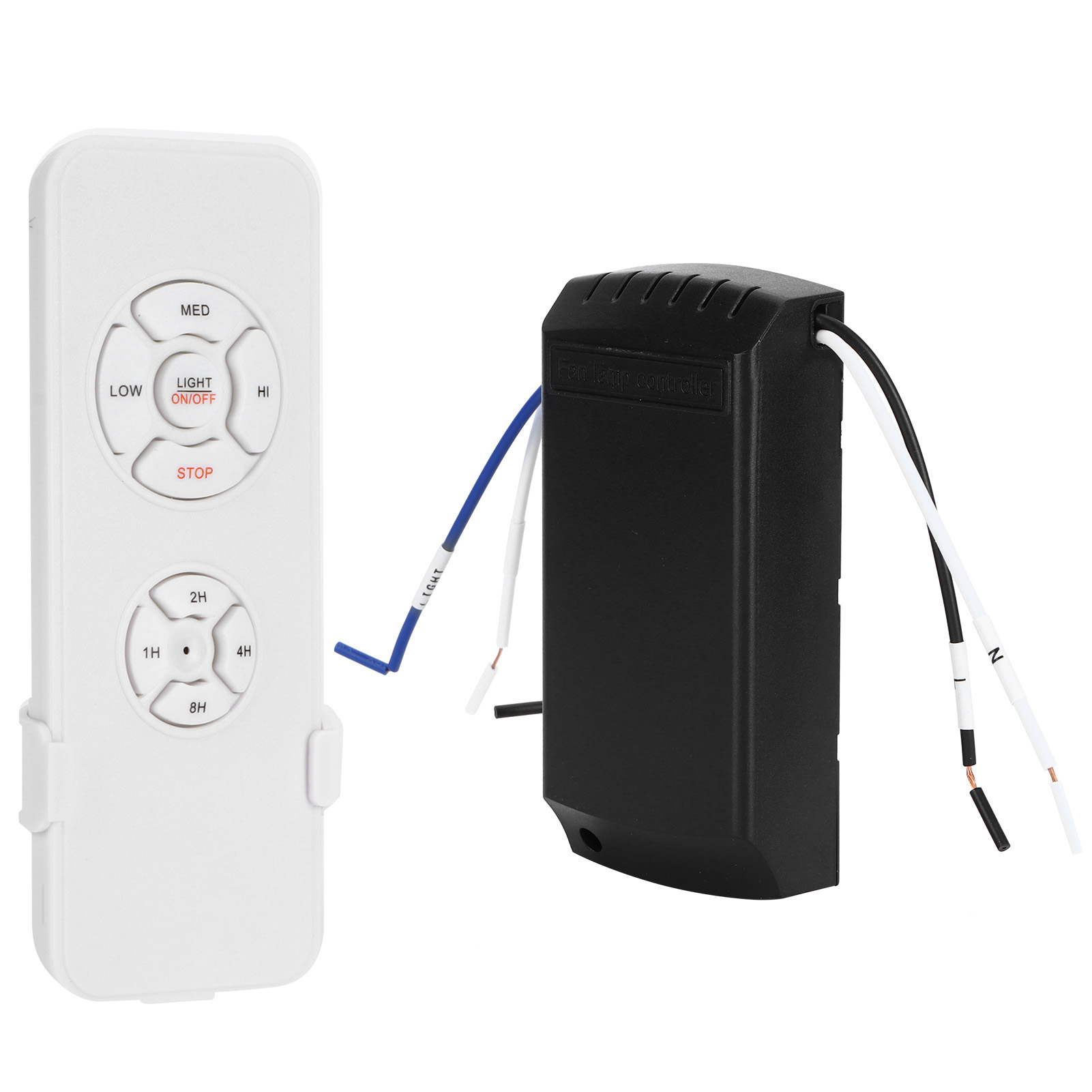 Drahtloses Steuerungsset Für 220-v-deckenleuchten Und -ventilatoren Mit Empfänger, Zeitschaltuhr, Fernbedienung Und Smart-home-automatisierung