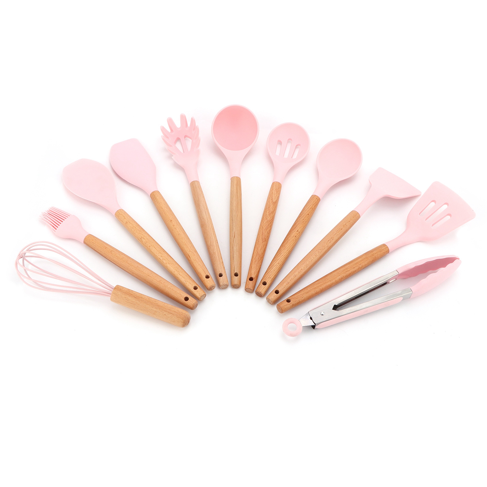 Set Mit 12 Küchenutensilien Aus Silikon, Hitzebeständig, Rostfrei, Antihaftbeschichtet, Zum Kochen Und Backen