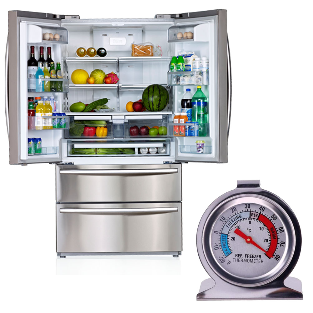 Kühlschrank- Und Gefrierschrankthermometer, Großes Zifferblatt, Mit Haken
