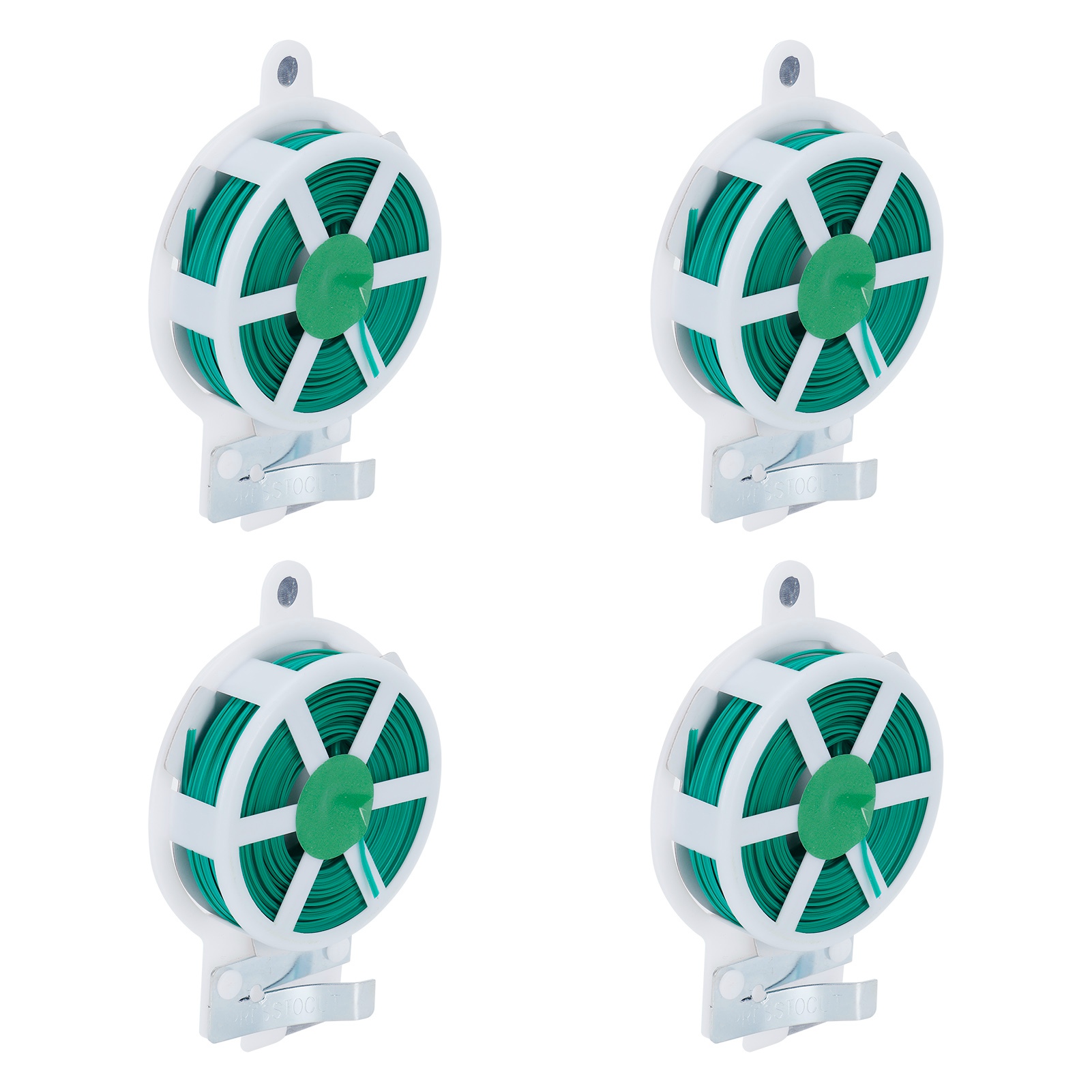 Set Mit 4 Gartenpflanzenbindern Mit Clips Für Kletterpflanzen, Blumenstützband, 30 M Rankgitterzubehör