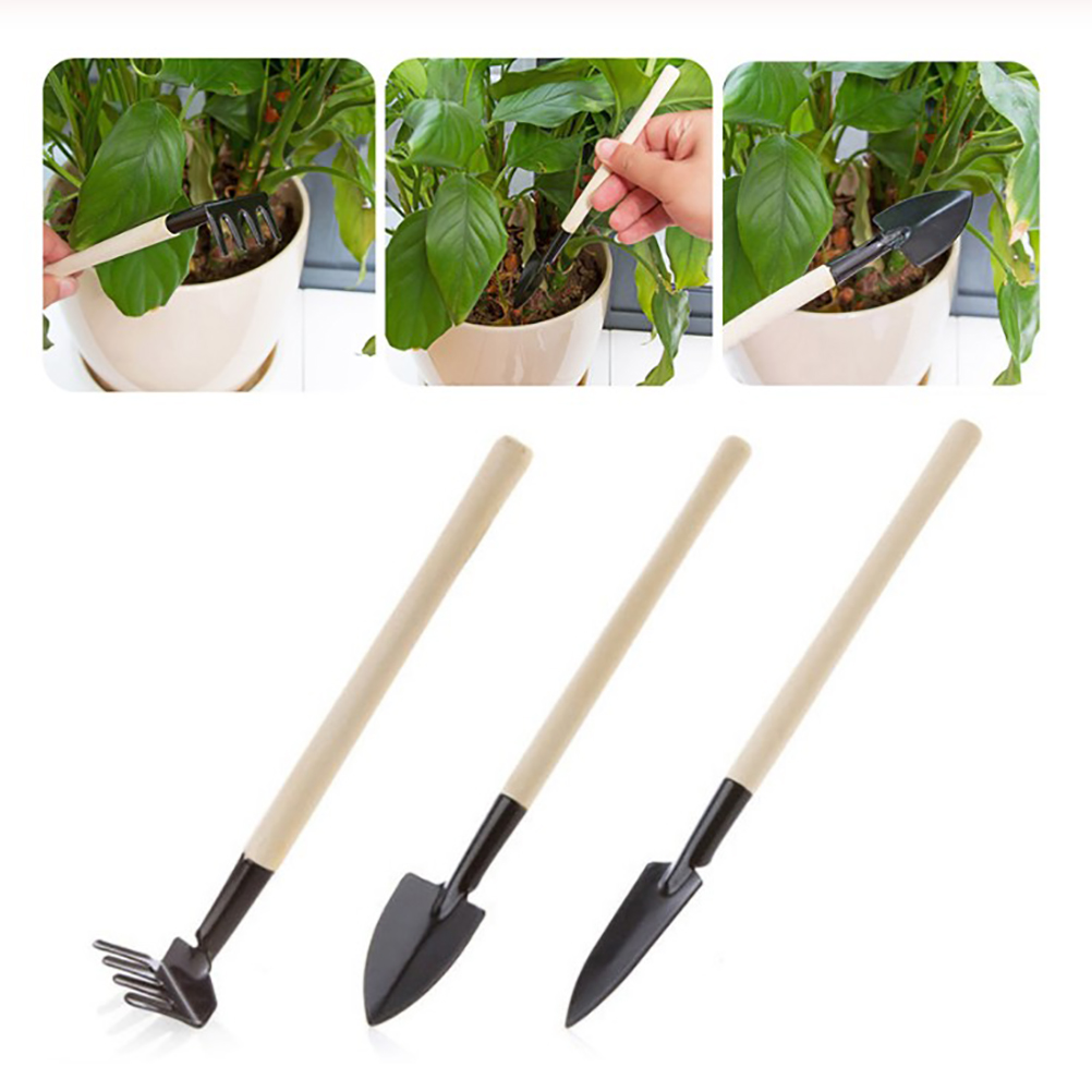 Balkon-garten-set: Mini-schaufel, Rechen, Pflanzwerkzeug Für Zimmerpflanzen