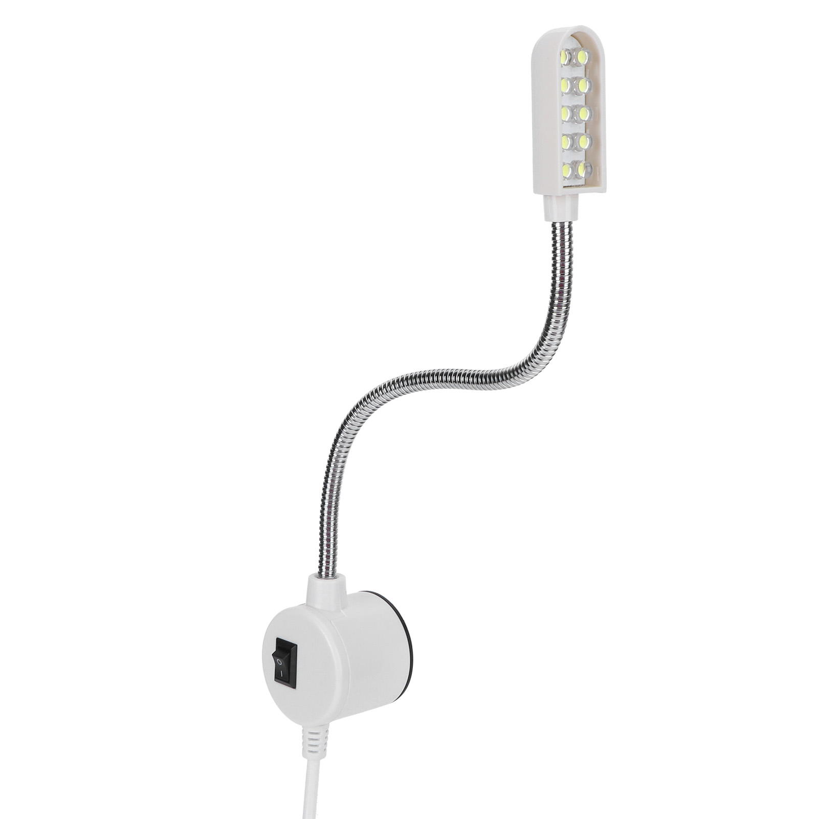 10-chip-led-nählampe, Verstellbarer Arm, Werkstattleuchte Für Drehbänke, Eu-stecker 110–250 V