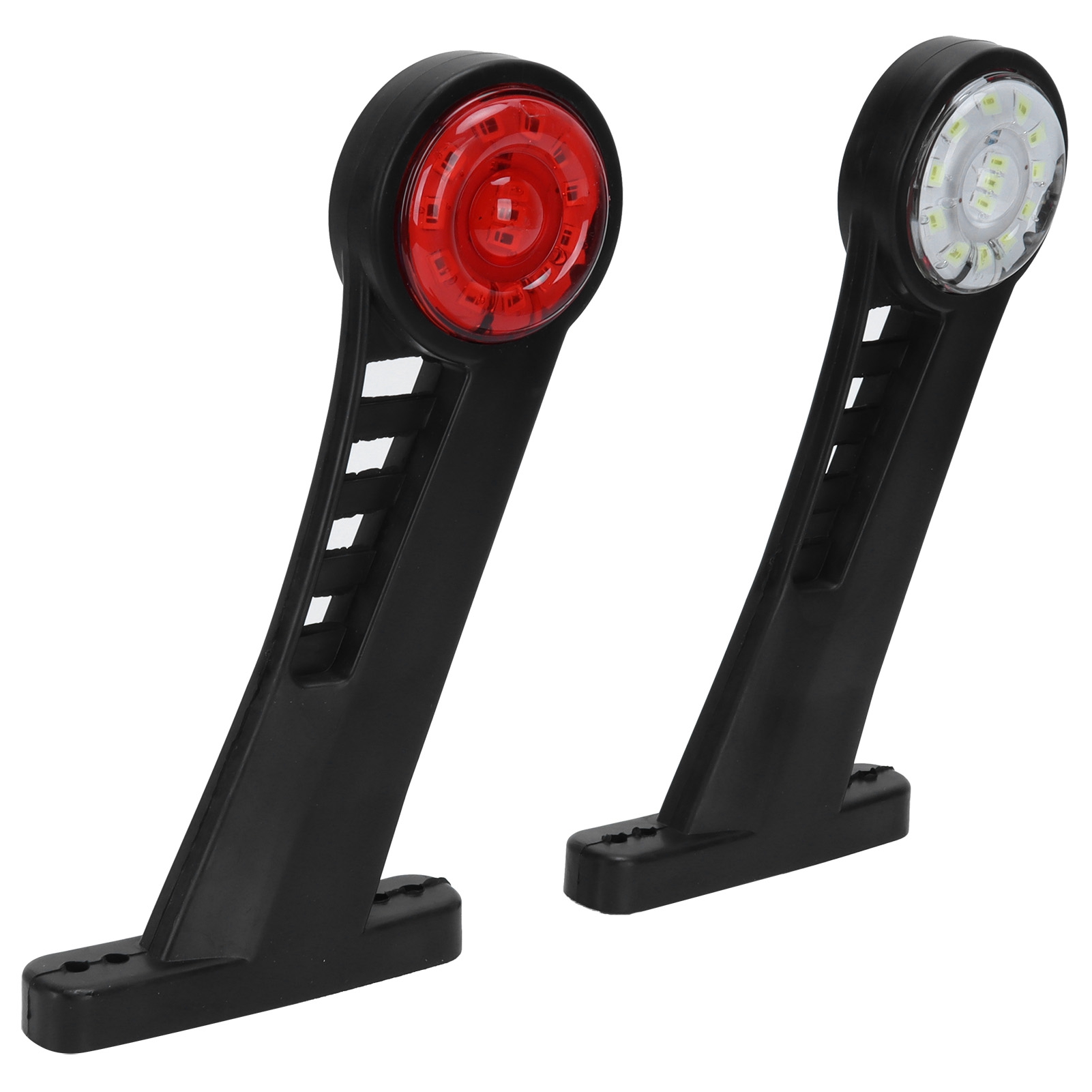 Set Mit 2 Zweifarbigen 28-led-seitenmarkierungsleuchten Für Lkw, 24-v-warnsignal, Blinklicht Für Anhänger Und Pkw
