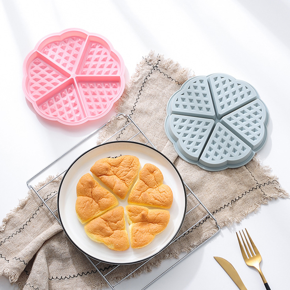 Set Mit 2 Silikon-waffelformen, 5 Mulden, Herzform, Ideal Für Muffins, Pfannkuchen Und Gebäck.