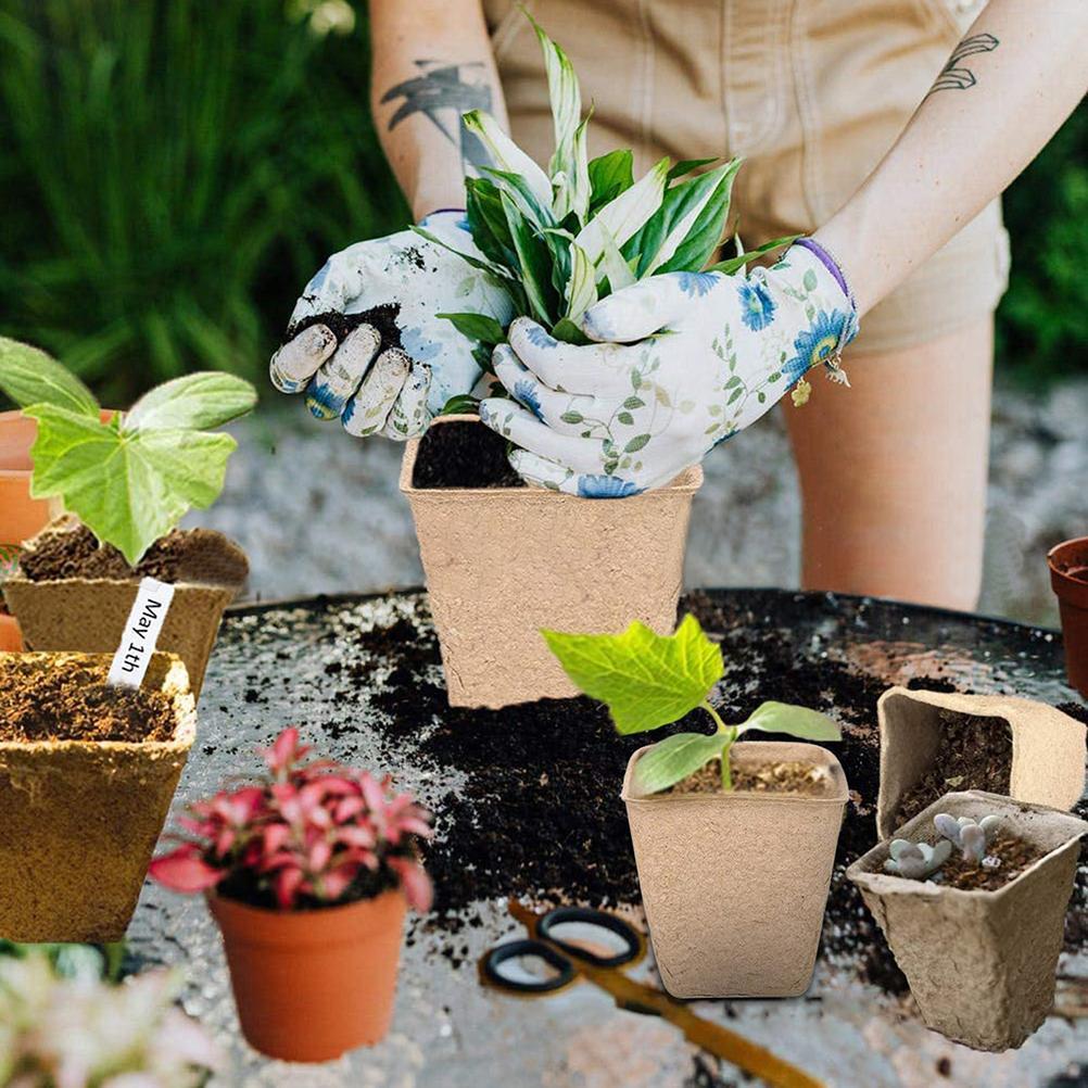 Torftöpfe Für Setzlinge Mit Etiketten, Papiertöpfe Für Blumen- Und Gemüsegärtnereien, Biologisch Abbaubare Gartentöpfe
