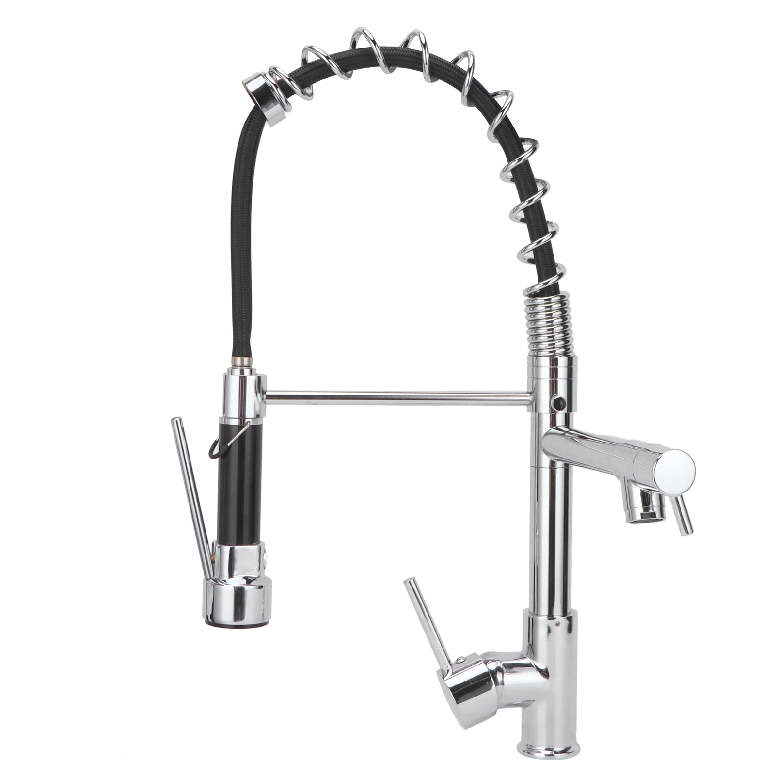 Küchenarmatur Mit G1/2 Ausziehbrause, Schwenkbarem Auslauf Mit Ausziehbarem Brausekopf, Gebürstetem Kupfer, Einhebelmischer.