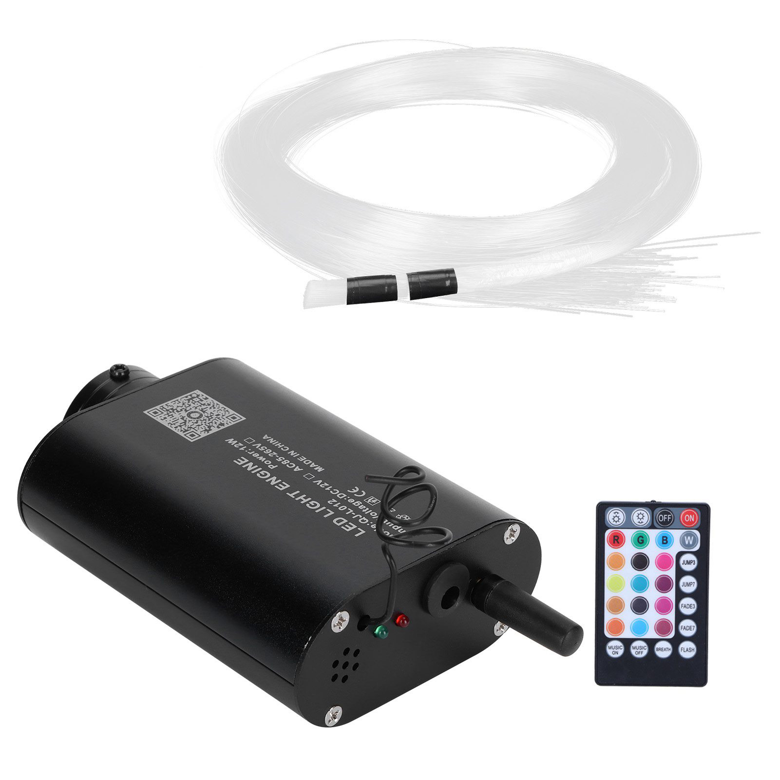 12w 2m Glasfaserkabel Auto-deckenleuchten-set Rgbw-lichtquelle Ac85-265v