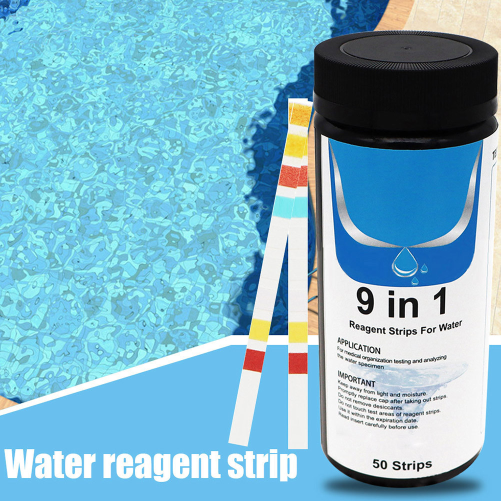 Konvolut Von 9 Wasserqualitäts-teststreifen Zur Bestimmung Von Härte, Ph-wert, Chlor, Nitrit, Nitrat Und Alkalinität Für Schwimmbäder, Whirlpools, Aquarien Und Wasserhähne.