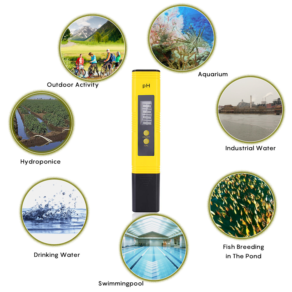 Tragbares Ph-messgerät Mit Lcd-bildschirm Für Schwimmbäder, Hydrokulturen, Aquarien, Labore – Wasserqualitätsmessung
