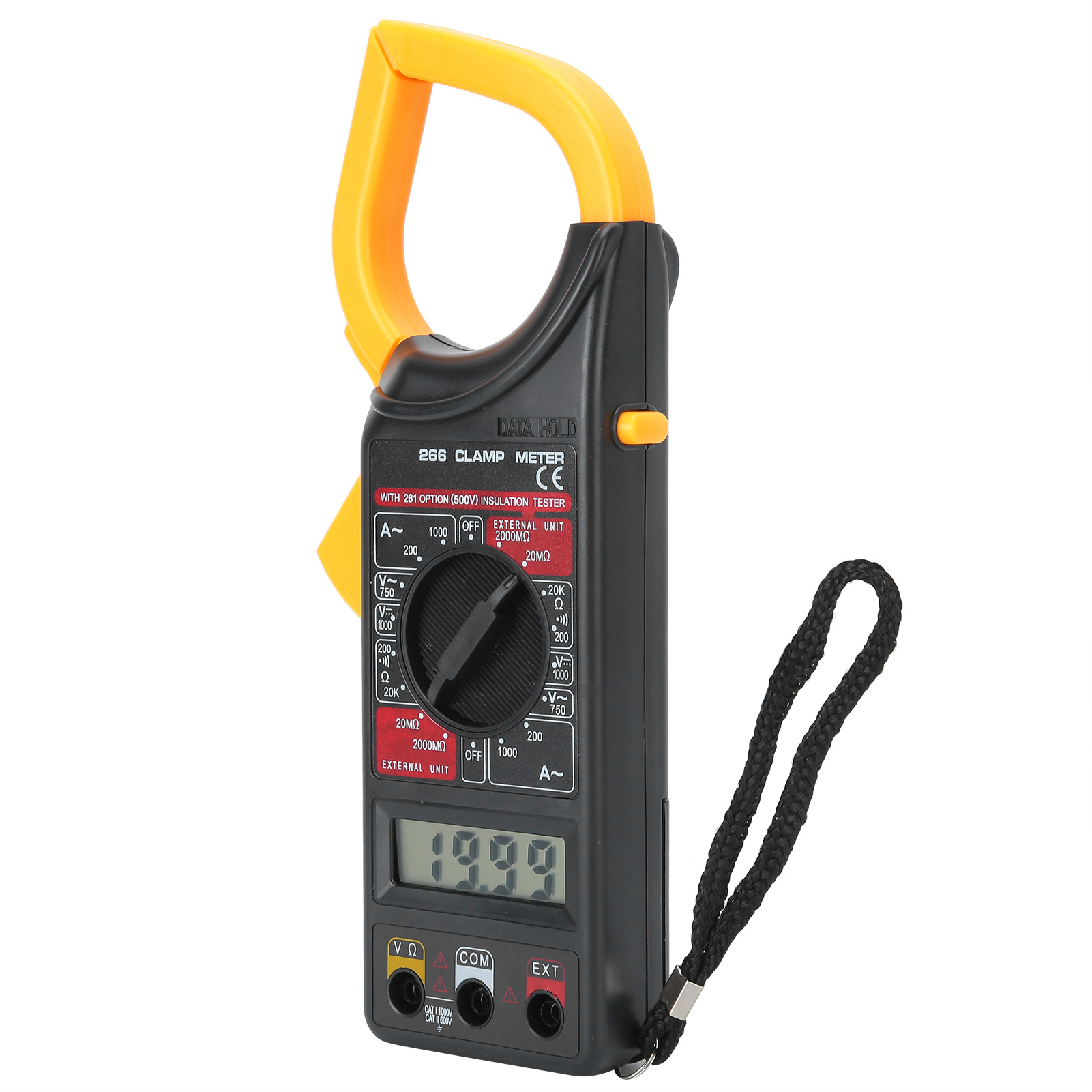 Dt-266 Digitales Zangenmessgerät, Tragbares Elektronisches Multimeter Zur Spannungs- Und Strommessung