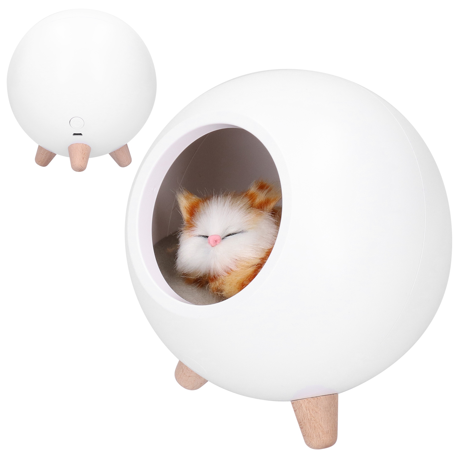 Niedliche, Nischenförmige, Wiederaufladbare Led-nachttischlampe Mit Touch-dimmfunktion, Geeignet Für Babys Und Kinder, Dekoration Und Geschenk.