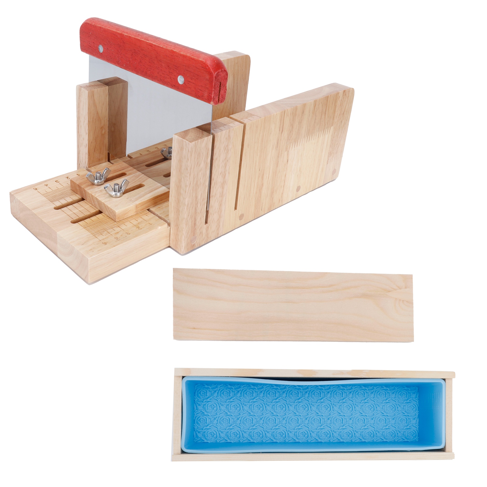 Set Mit 1000-ml-seifenformen, Brot- Und Kuchenausstechern Sowie Schneidewerkzeugen Für Die Diy-seifenherstellung