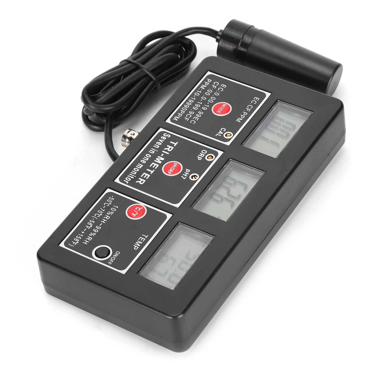 7-in-1 Wasserqualitätsmessgerät: Ph/temperatur/ec/cf/tds/orp/rh, Multifunktionsmessung Mit 230–240-v-eu-stecker