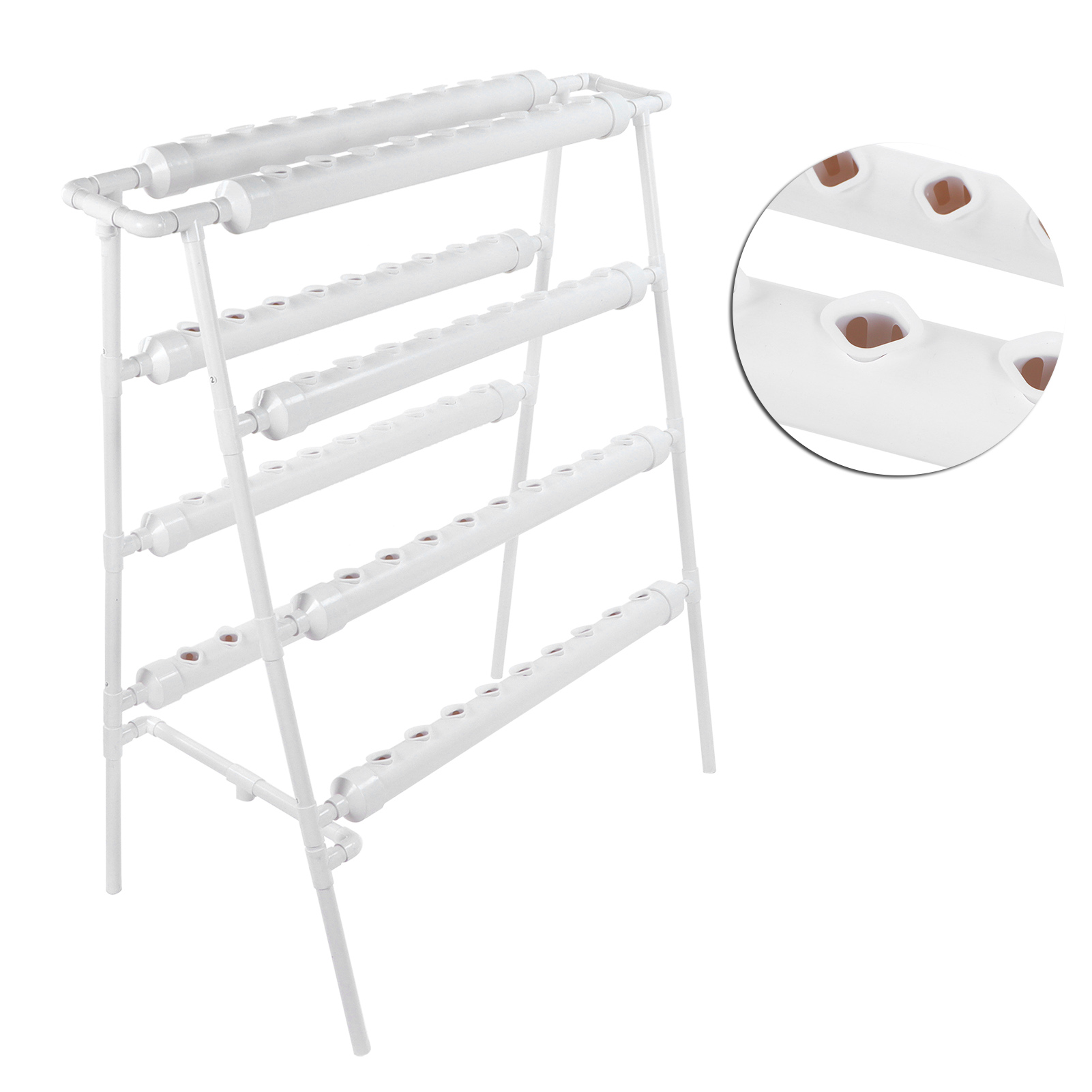 4-stufiges Hydroponik-anbausystem Mit 72 Pflanzlöchern, Erdloses Pflanzsystem, Indoor-gartenausrüstung, 100–240 V Eu-stecker