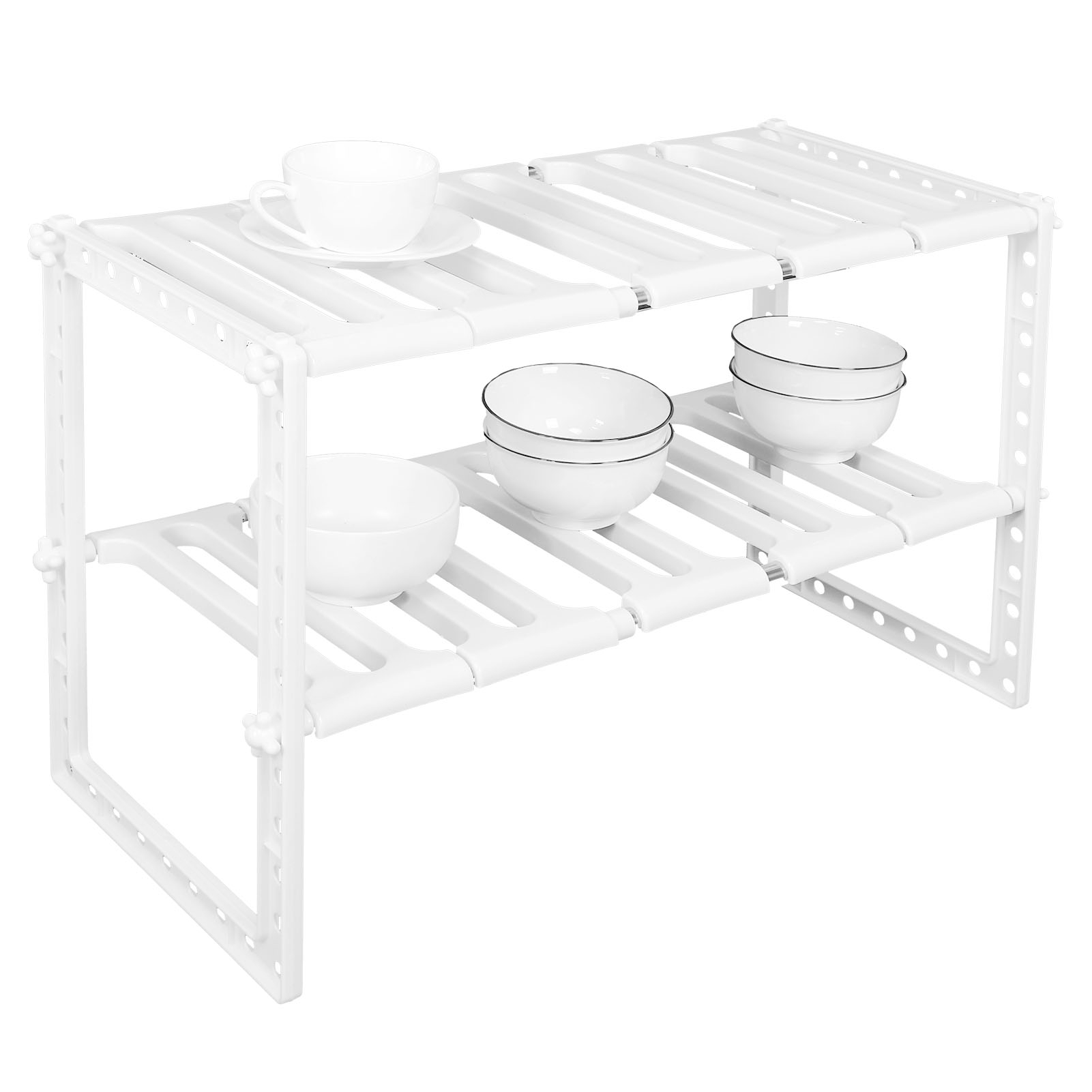 Teleskopierbares Spülbeckenregal, 2 Ebenen, Schrankorganizer, Küchen- Und Badezimmerregal.