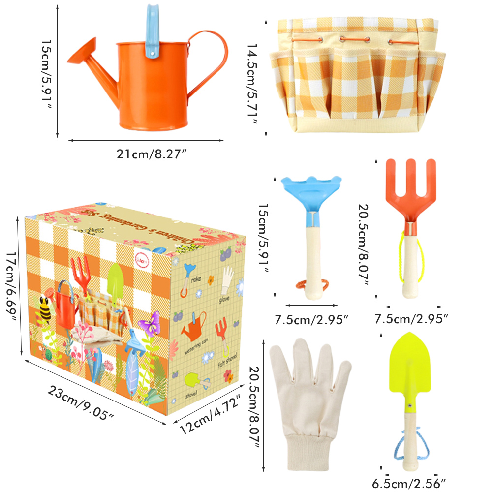 6-teiliges Kinder-gartengeräte-set Mit Tragetasche, Strand- Und Gartenspielzeug, Geschenk Für Kinder