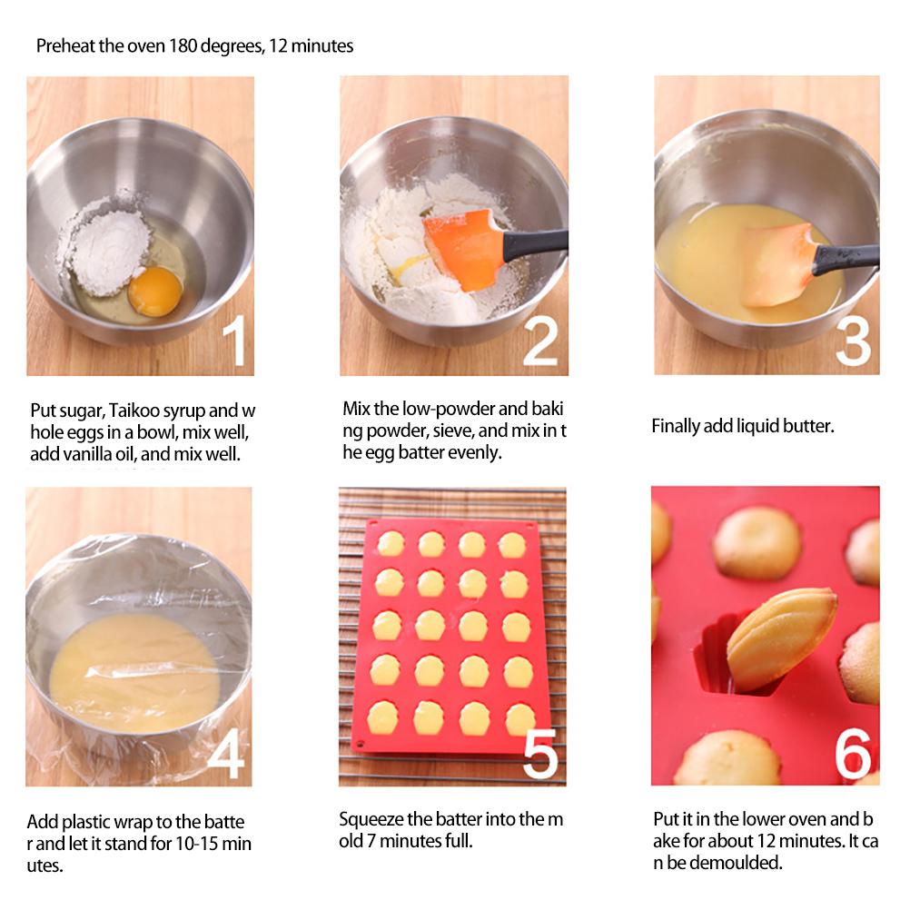 Silikon-madeleineform Mit 20 Mulden, Antihaftbeschichtet, Ideal Für Selbstgemachtes Gebäck, Perfekt Für Kuchen Und Pralinen.
