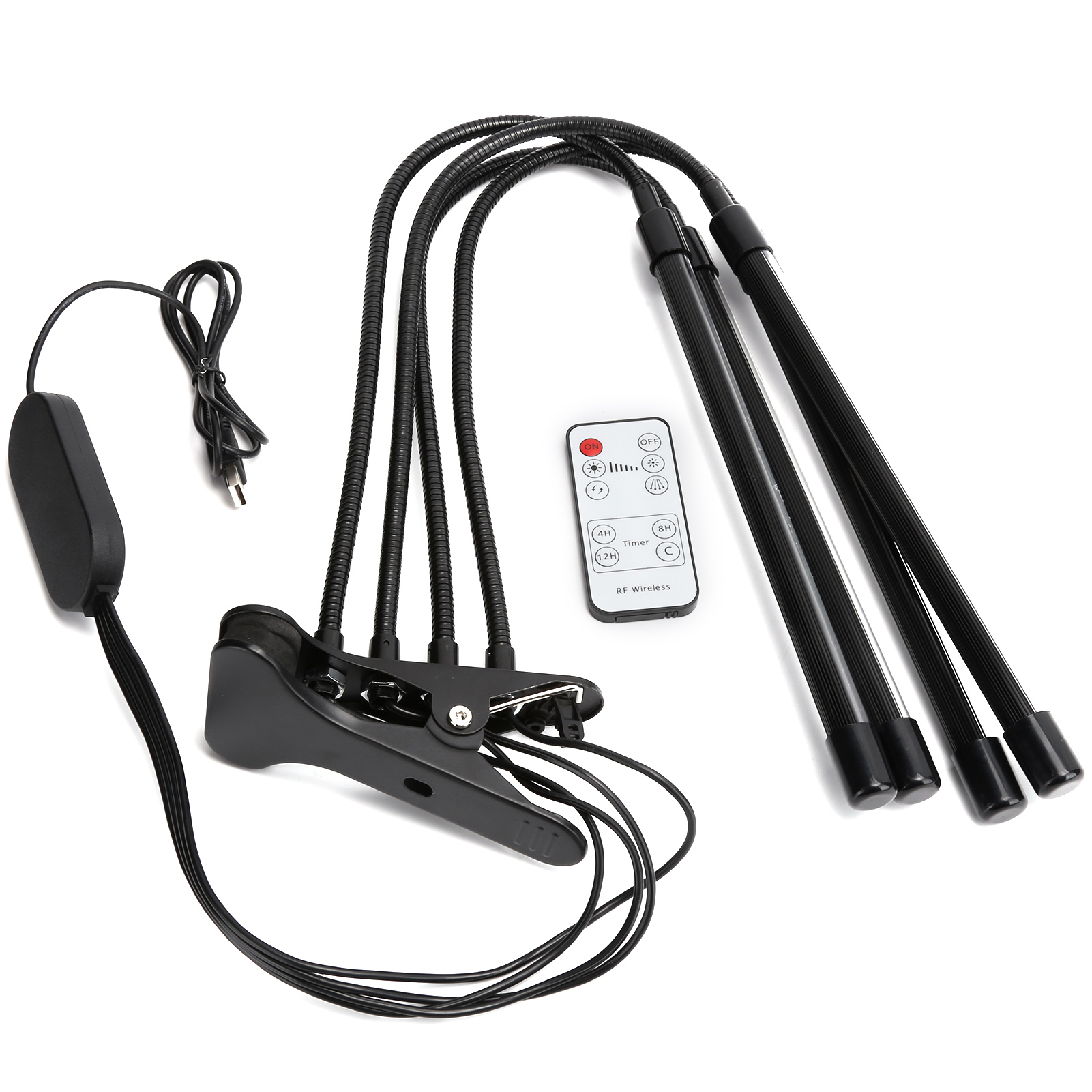 5v 40w Usb-led-pflanzenlampe Mit 4 Vollspektrumröhren Für Zimmerpflanzen Und Klemme