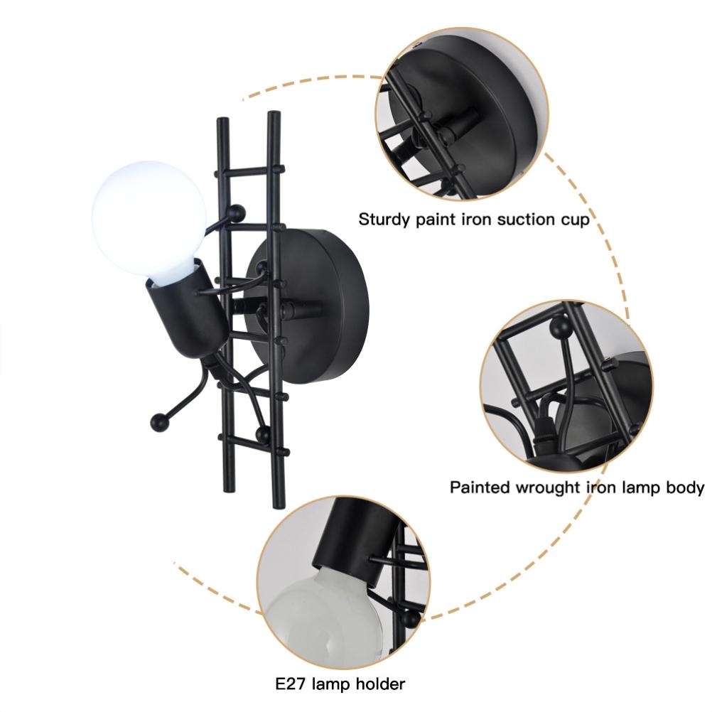 Kreative, Nutzerorientierte Led-wand- Und Stehleuchte Für Den Innenbereich Moderne Dekorative E27-lampe Für Schlafzimmer, Flur, Wohnzimmer, Treppenhaus, Küche, Kinderzimmer.