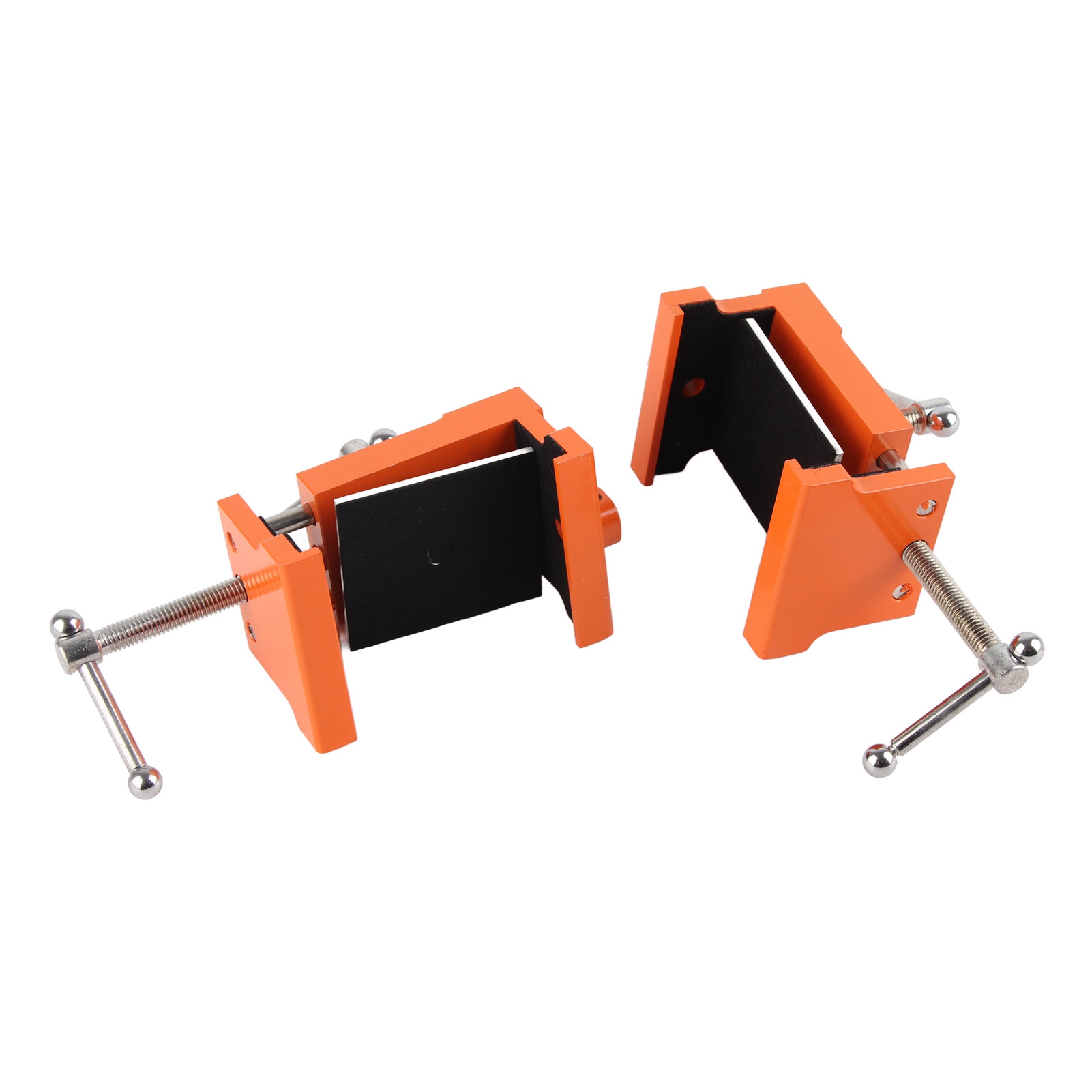 Set Mit 2 Professionellen Orangefarbenen Metallklemmen Für Vitrinen Inklusive Inbusschlüssel
