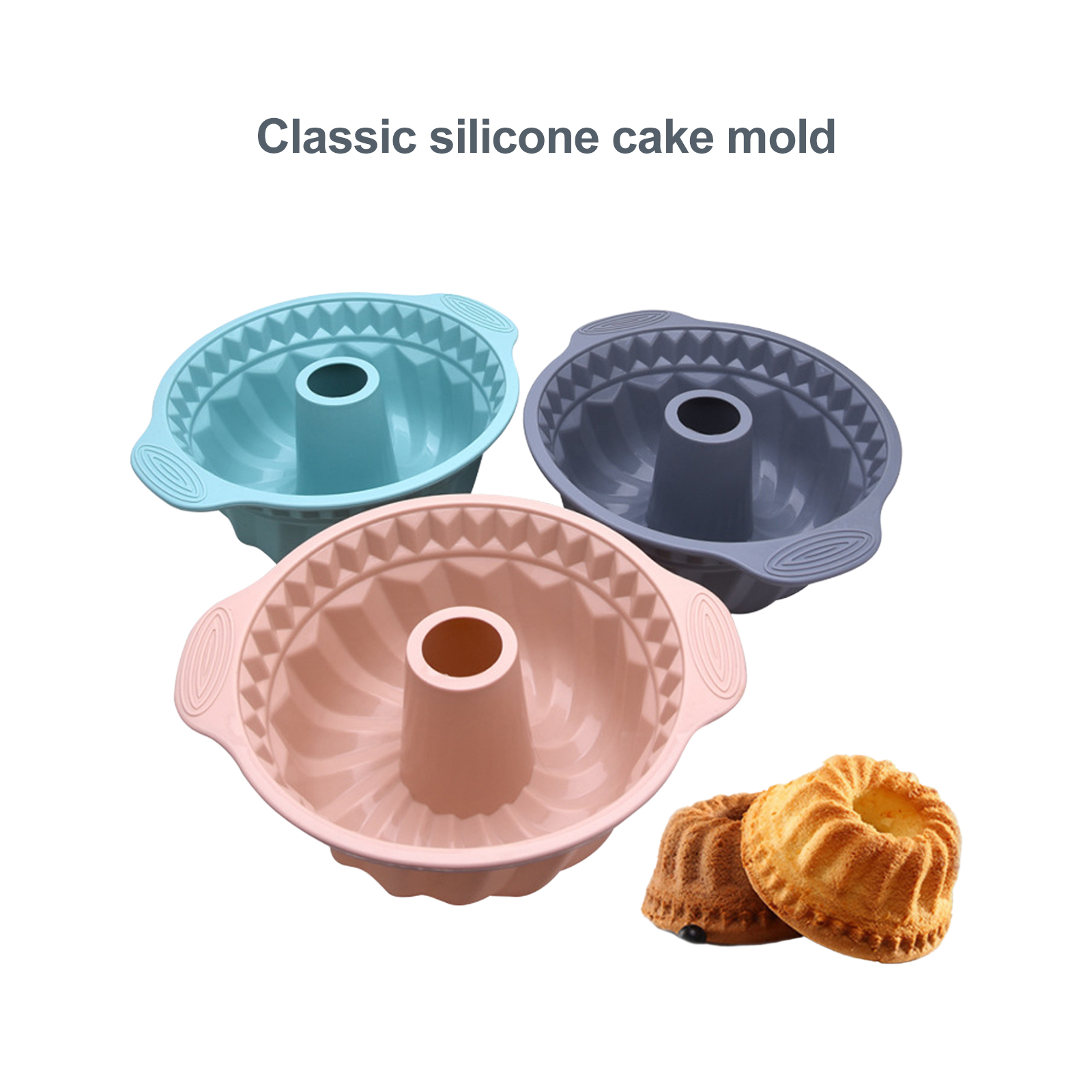 Doppelohrige Silikon-kuchenform, Hitzebeständig, Mousseform, Diy-backform