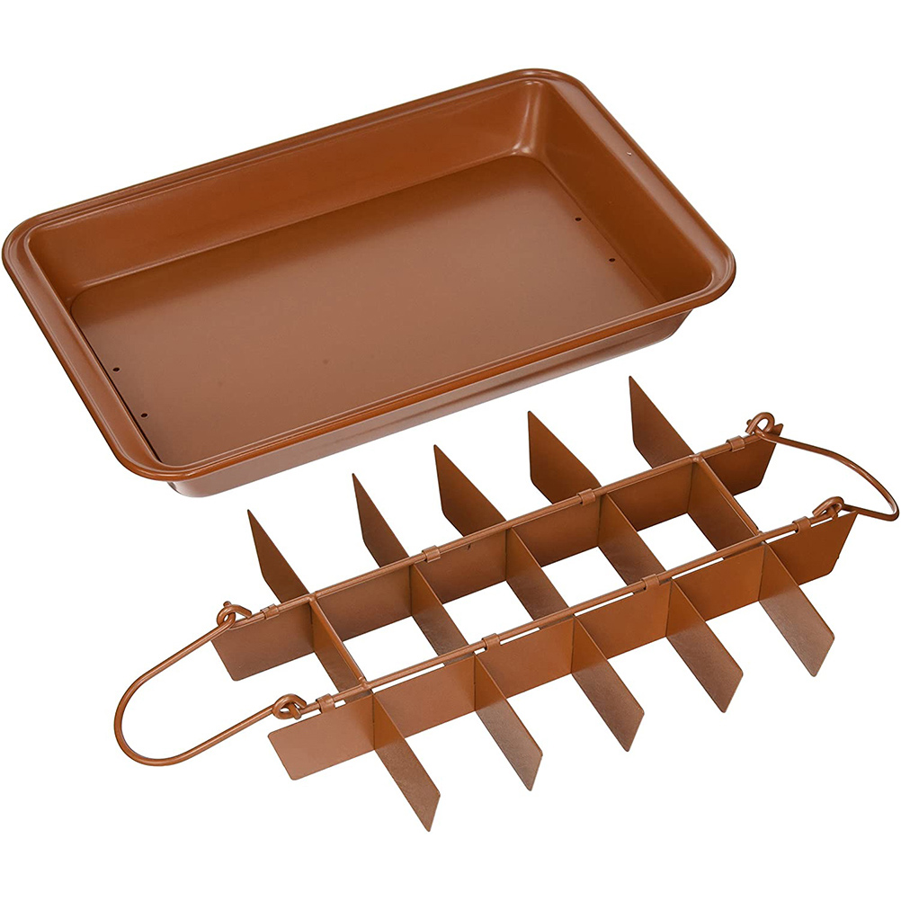 Antihaftbeschichtete Brownieform Mit Integrierter Reibe, Backutensil Aus Metall, Rechteckige Form