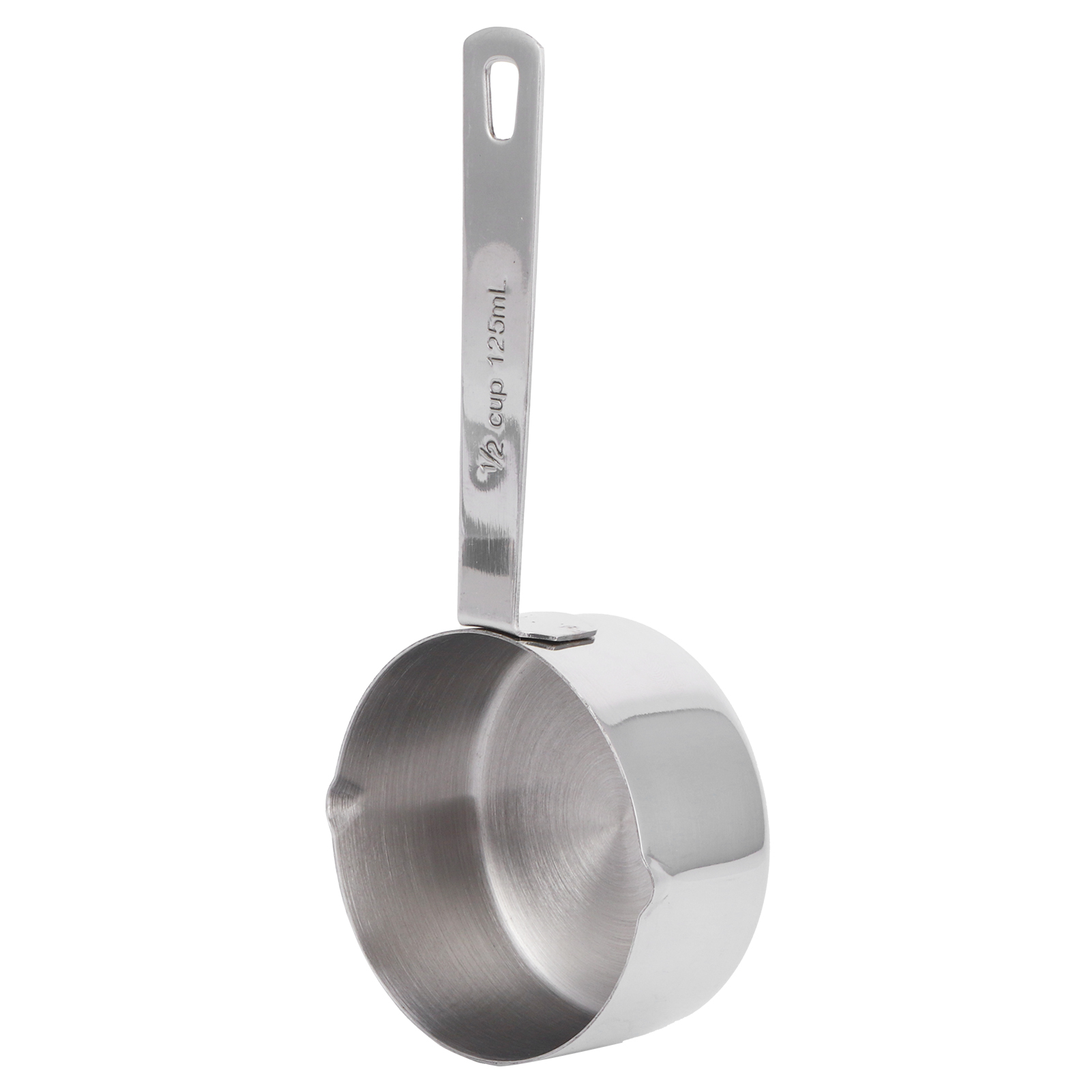 Küchenmesslöffel Aus Edelstahl 304, 1/2 Tasse (125 Ml) Messbecher Mit Skala, Backutensil