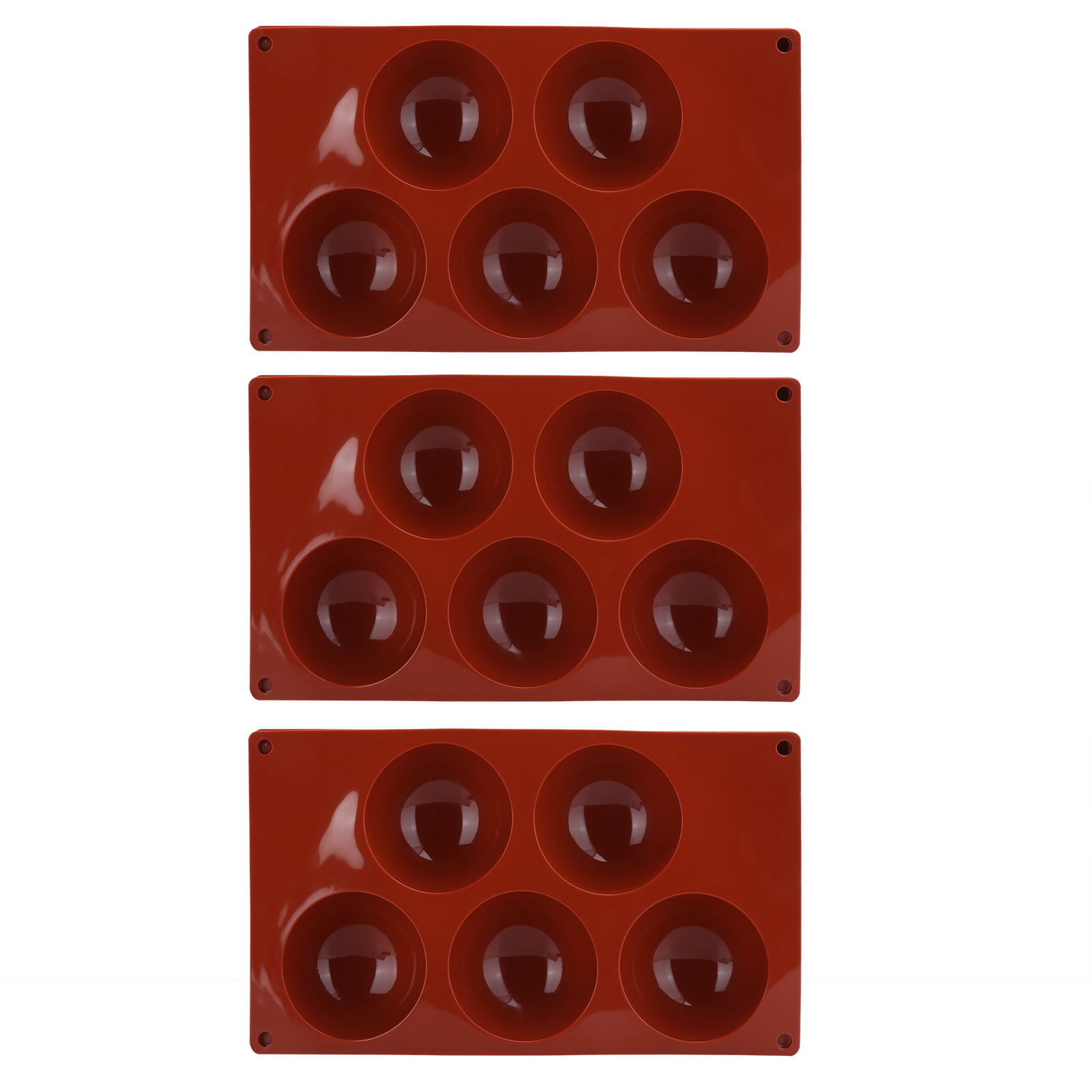 3-teilige Silikon-halbkugel-backform, 5 Mulden, Ideal Für Selbstgemachte Heiße Schokoladenmousse-torten