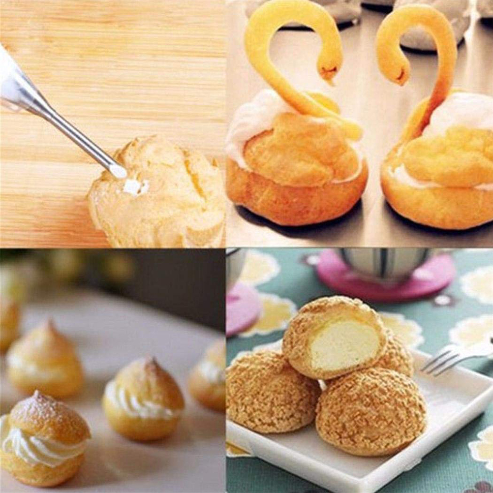 3-teiliges Set Edelstahl-windbeuteltüllen, Spritztüllen Zum Dekorieren Von Cupcakes Und Kuchen