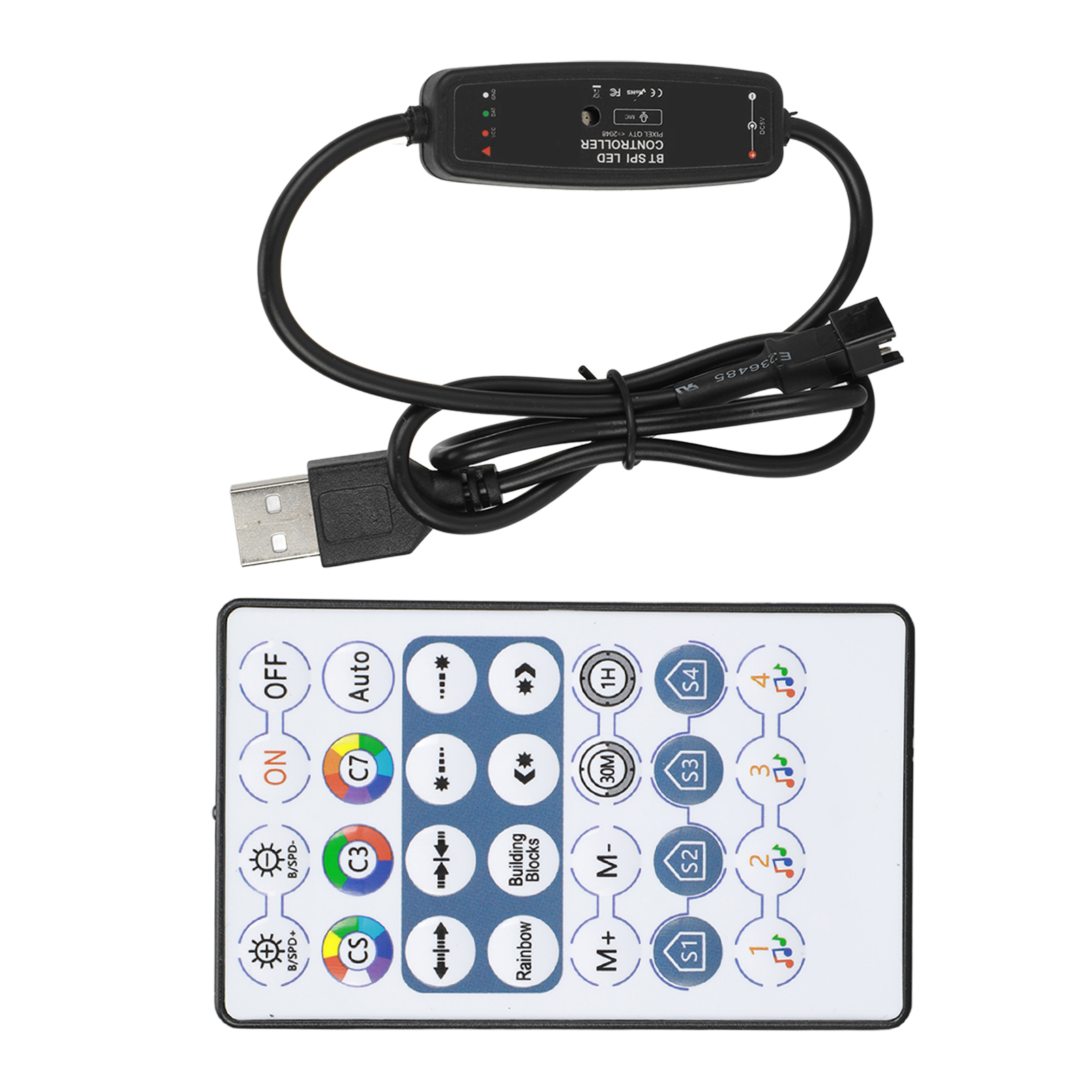 Kabelloser Bluetooth-rgb-led-controller Mit Usb-fernbedienung, Dream Color Music-modus Für 5v-led-streifen